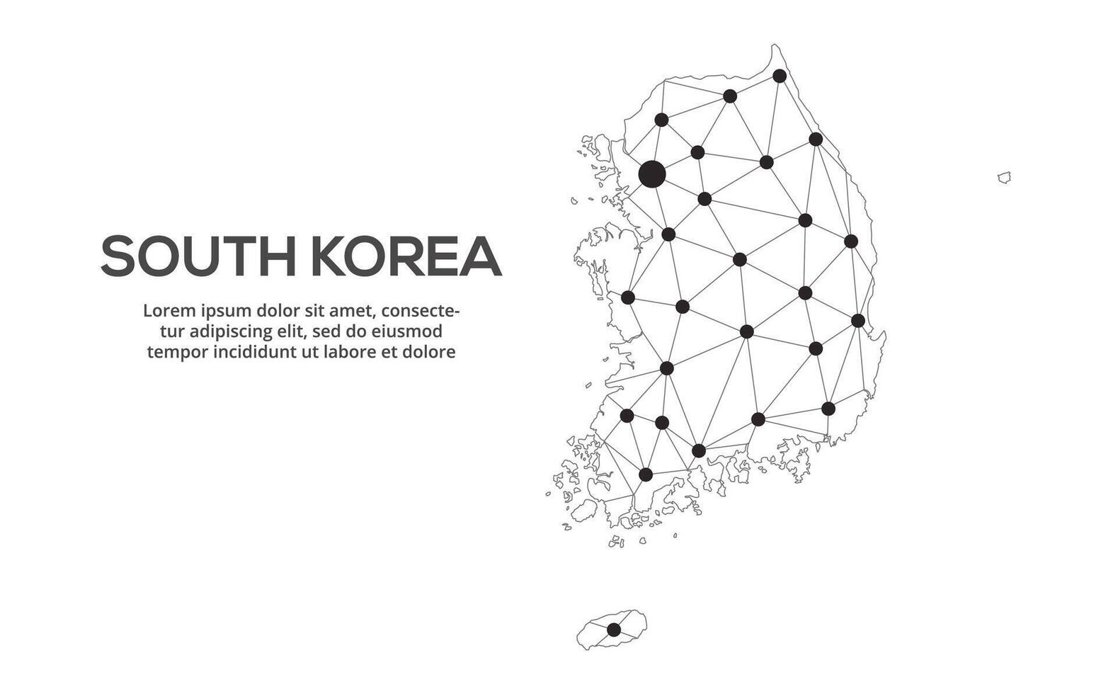 Communication network map. image of a low poly global map with city lights. Map in the form of lines and dots vector