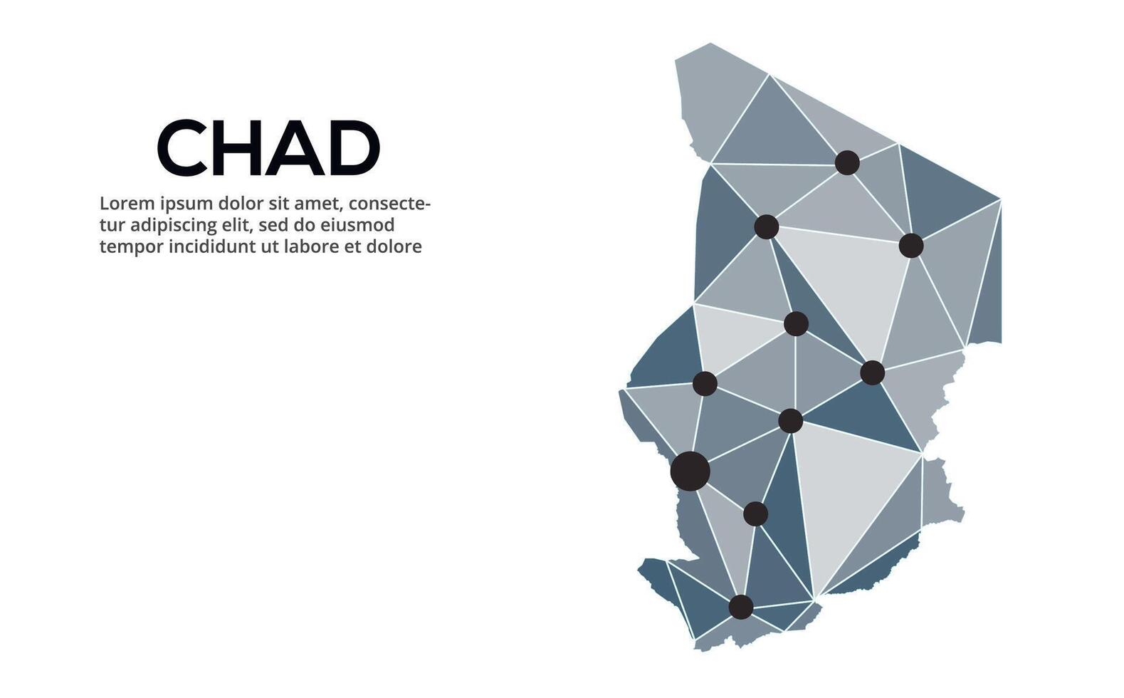 Communication network map. image of a low poly global map with city lights. Map in the form of lines and dots vector