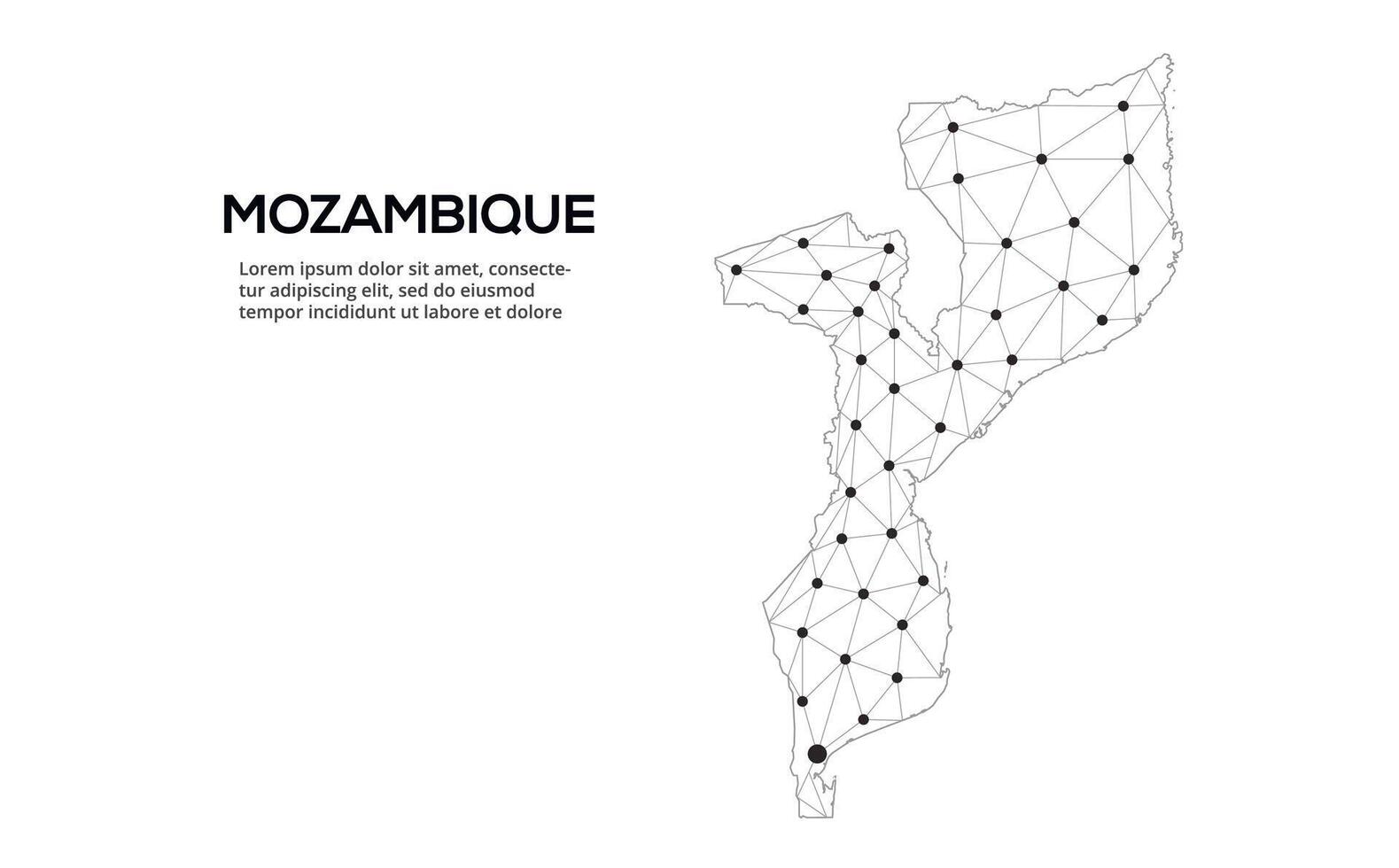Communication network map. image of a low poly global map with city lights. Map in the form of lines and dots vector