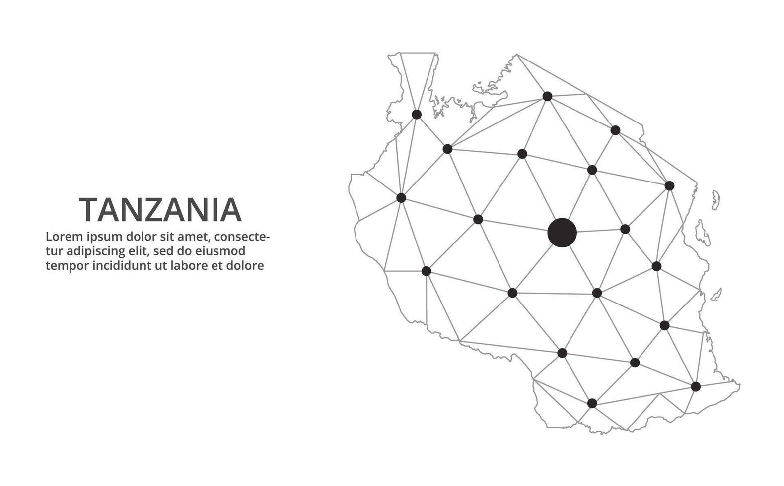 Communication network map. image of a low poly global map with city lights. Map in the form of lines and dots vector