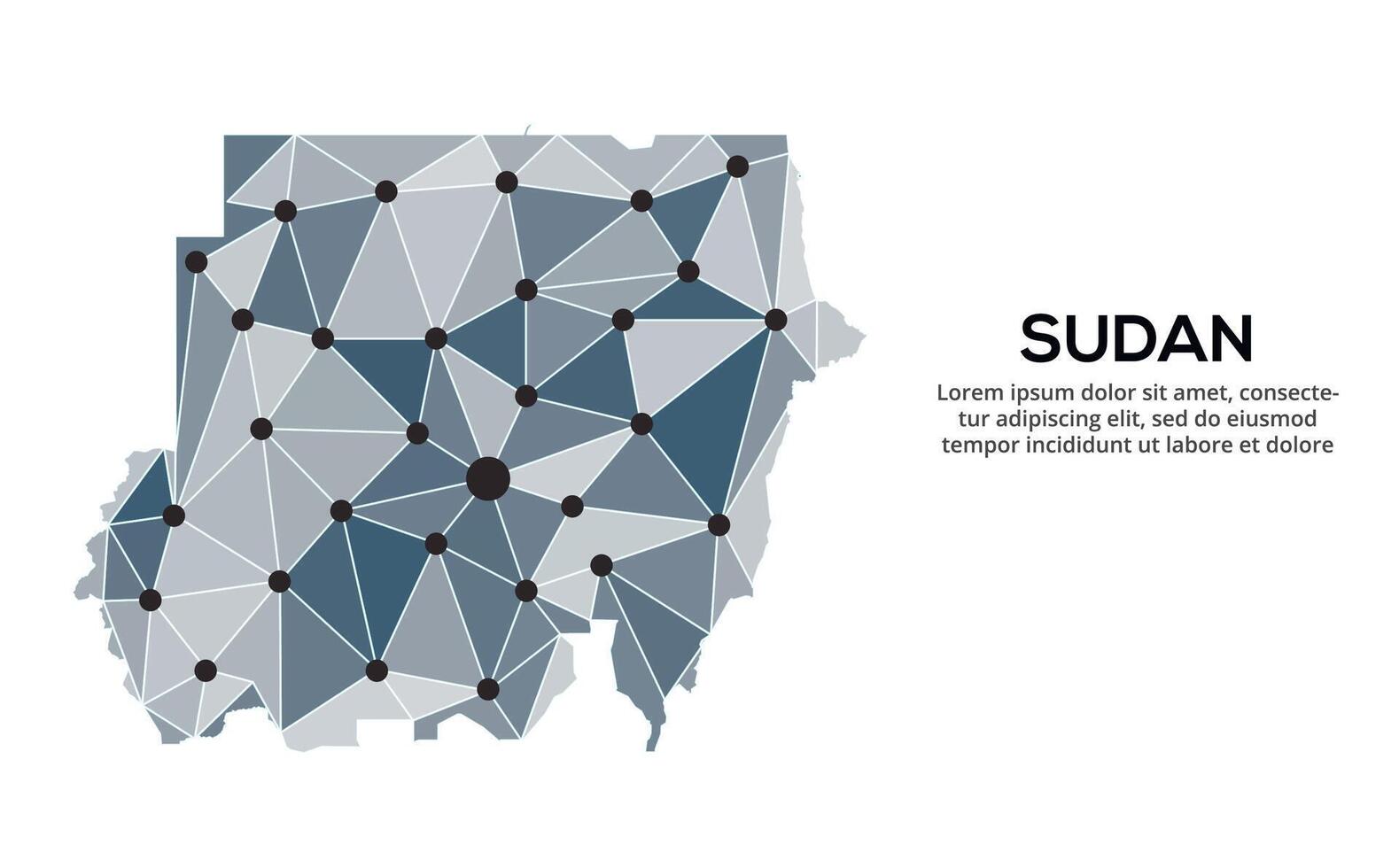 Communication network map. image of a low poly global map with city lights. Map in the form of lines and dots vector