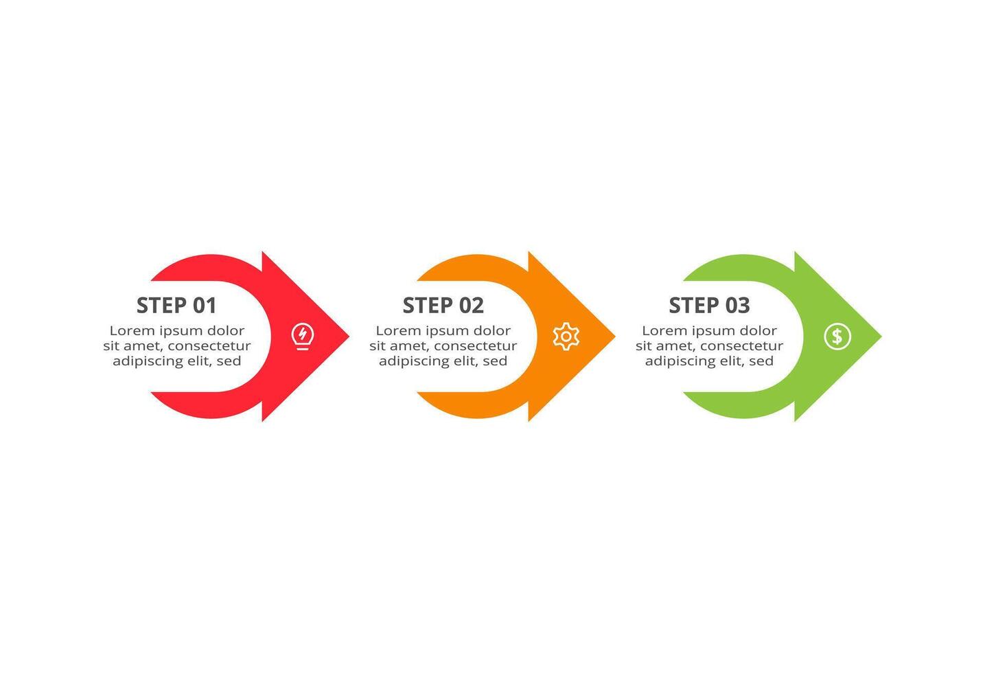 Creative concept for infographic with 3 steps, options, parts or processes. Business data visualization. vector