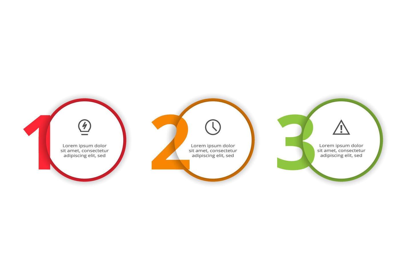 Creative concept for infographic with 3 steps, options, parts or processes. Business data visualization. vector