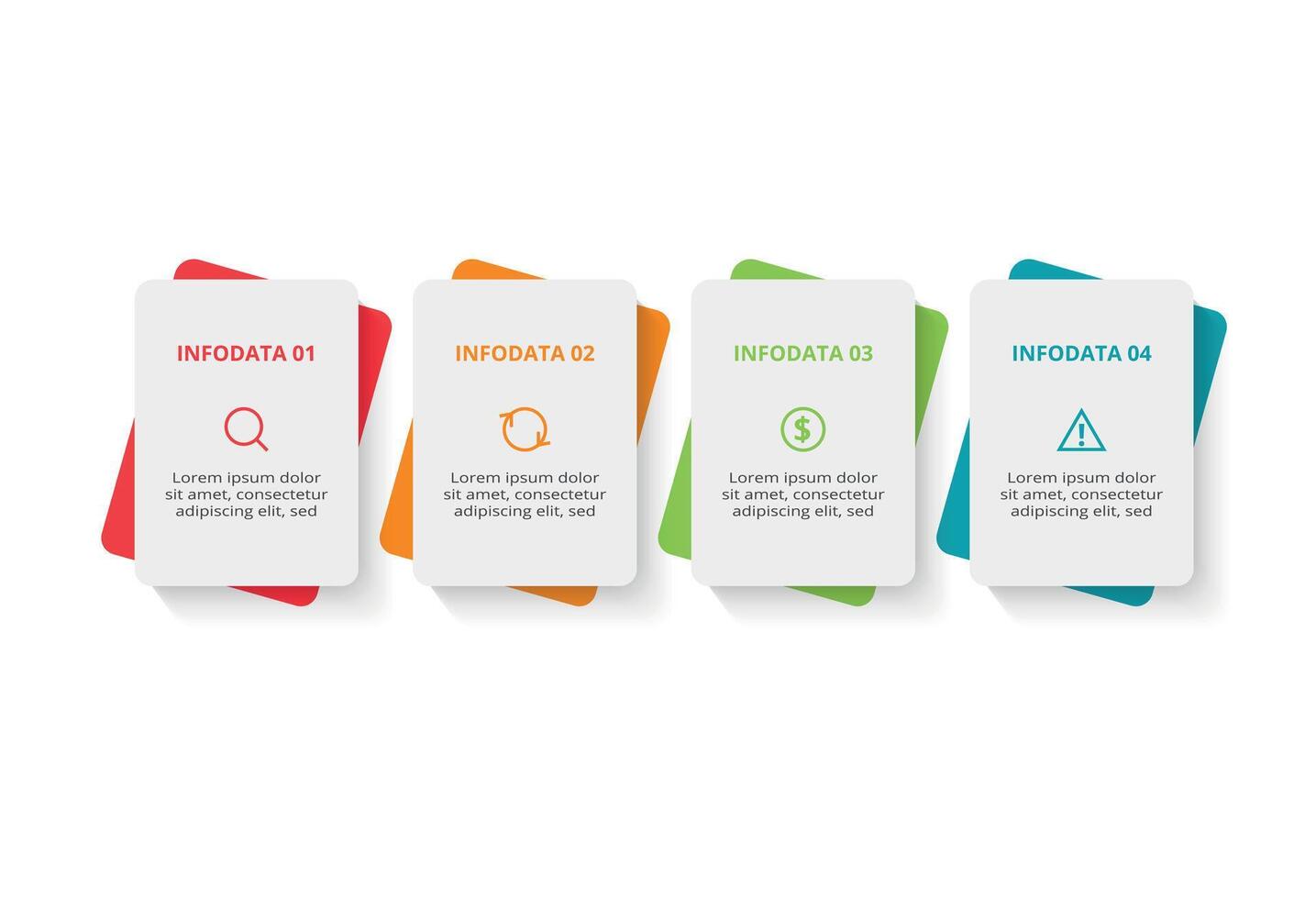 Creative concept for infographic with 4 steps, options, parts or processes. Business data visualization. vector