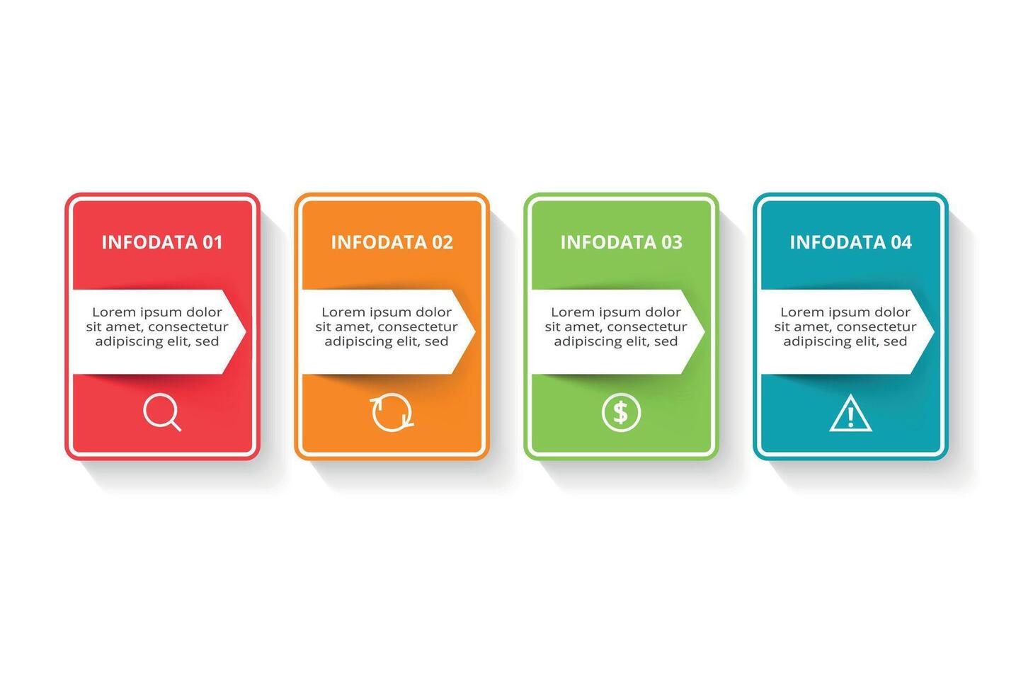 Creative concept for infographic with 4 steps, options, parts or processes. Business data visualization. vector