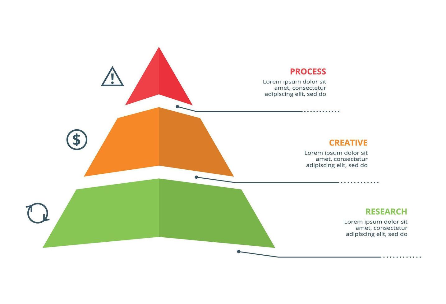 Creative concept for infographic with 3 steps, options, parts or processes. Business data visualization. vector
