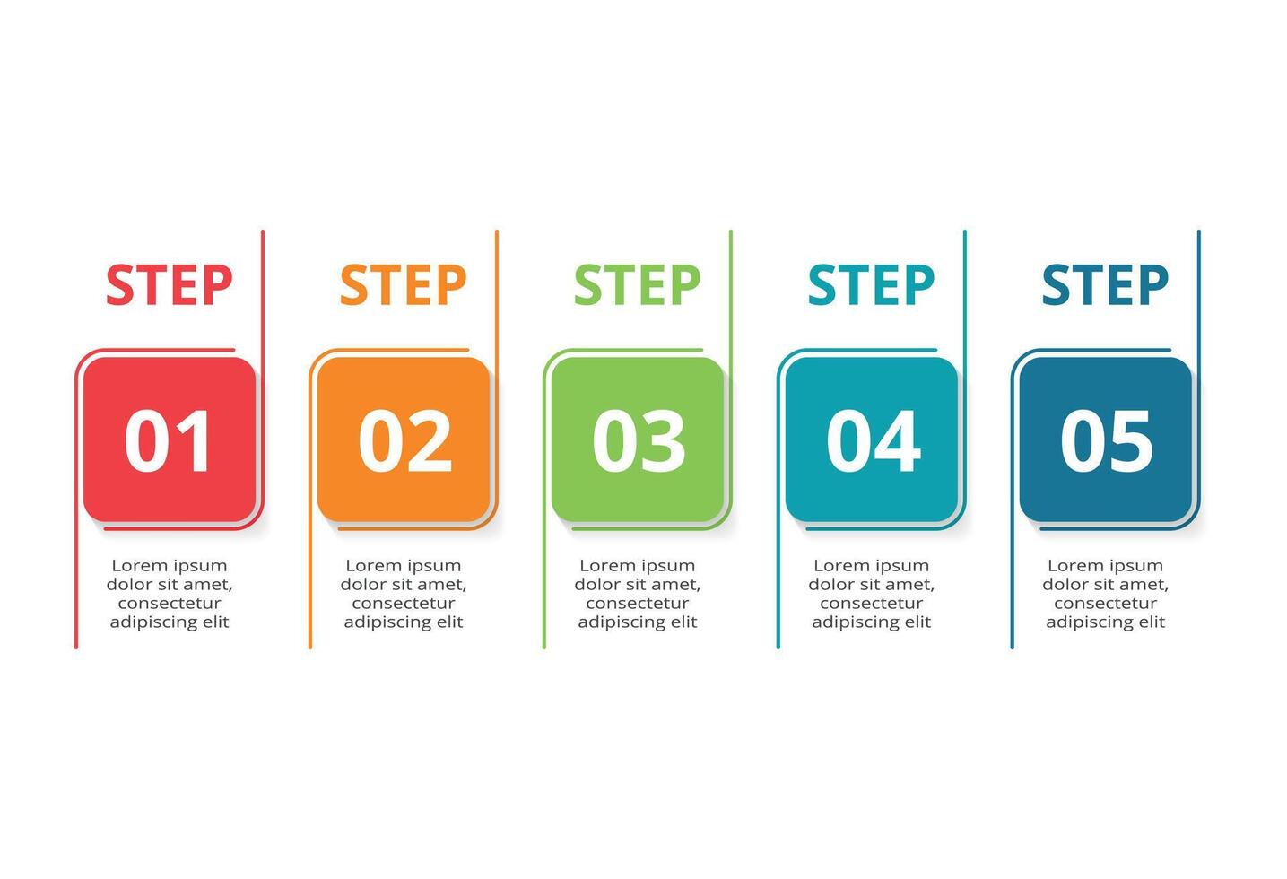 Creative concept for infographic with 5 steps, options, parts or processes. Business data visualization. vector