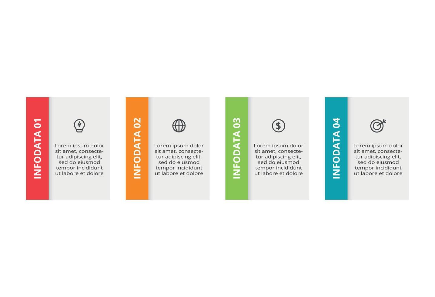 Creative concept for infographic with 4 steps, options, parts or processes. Business data visualization. vector