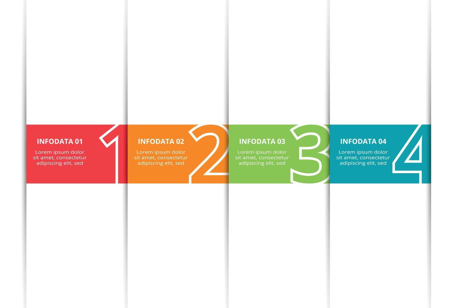 Creative concept for infographic with 4 steps, options, parts or processes. Business data visualization. vector