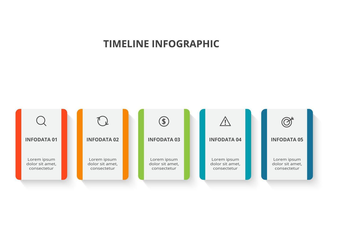 Creative concept for infographic with 5 steps, options, parts or processes. Business data visualization. vector