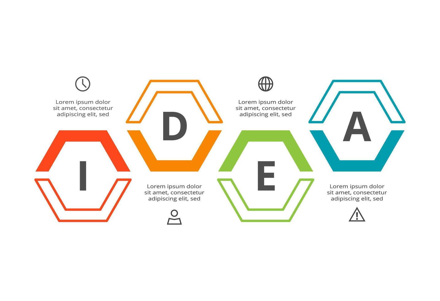 Creative concept for infographic with 4 steps, options, parts or processes. Business data visualization. vector