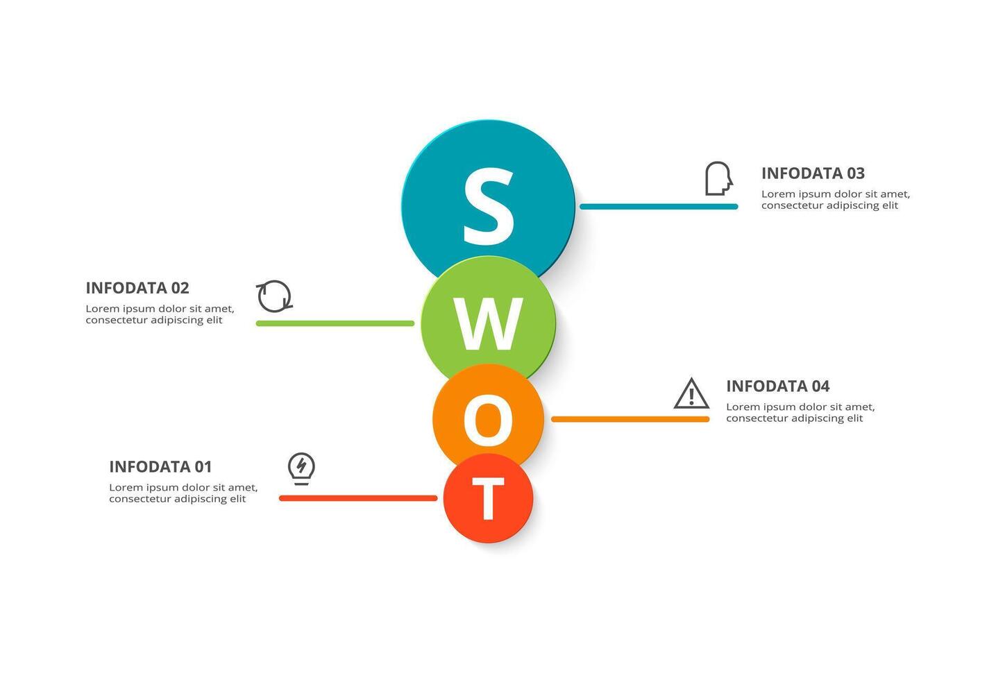 Creative concept for infographic with 4 steps, options, parts or processes. Business data visualization. vector