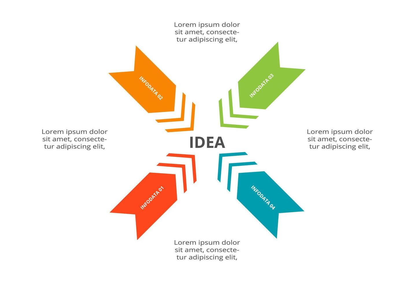Creative concept for infographic with 4 steps, options, parts or processes. Business data visualization. vector