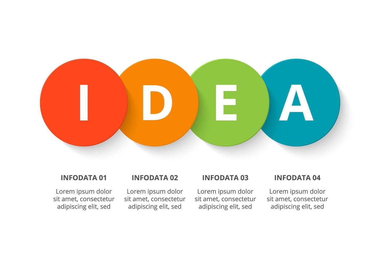 Creative concept for infographic with 4 steps, options, parts or processes. Business data visualization. vector