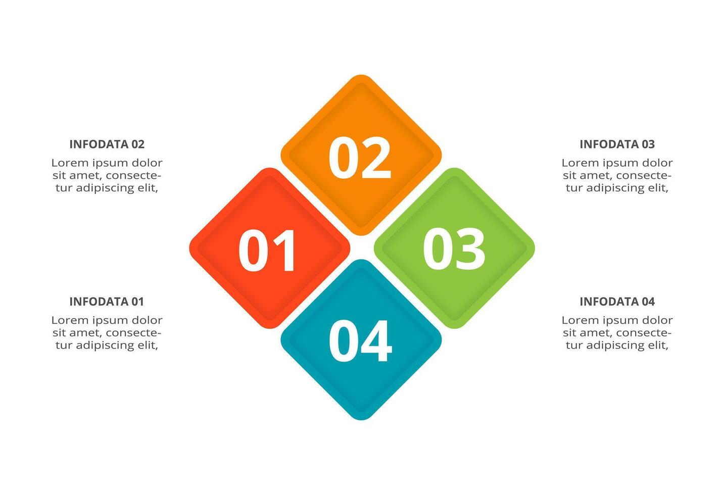 Creative concept for infographic with 4 steps, options, parts or processes. Business data visualization. vector