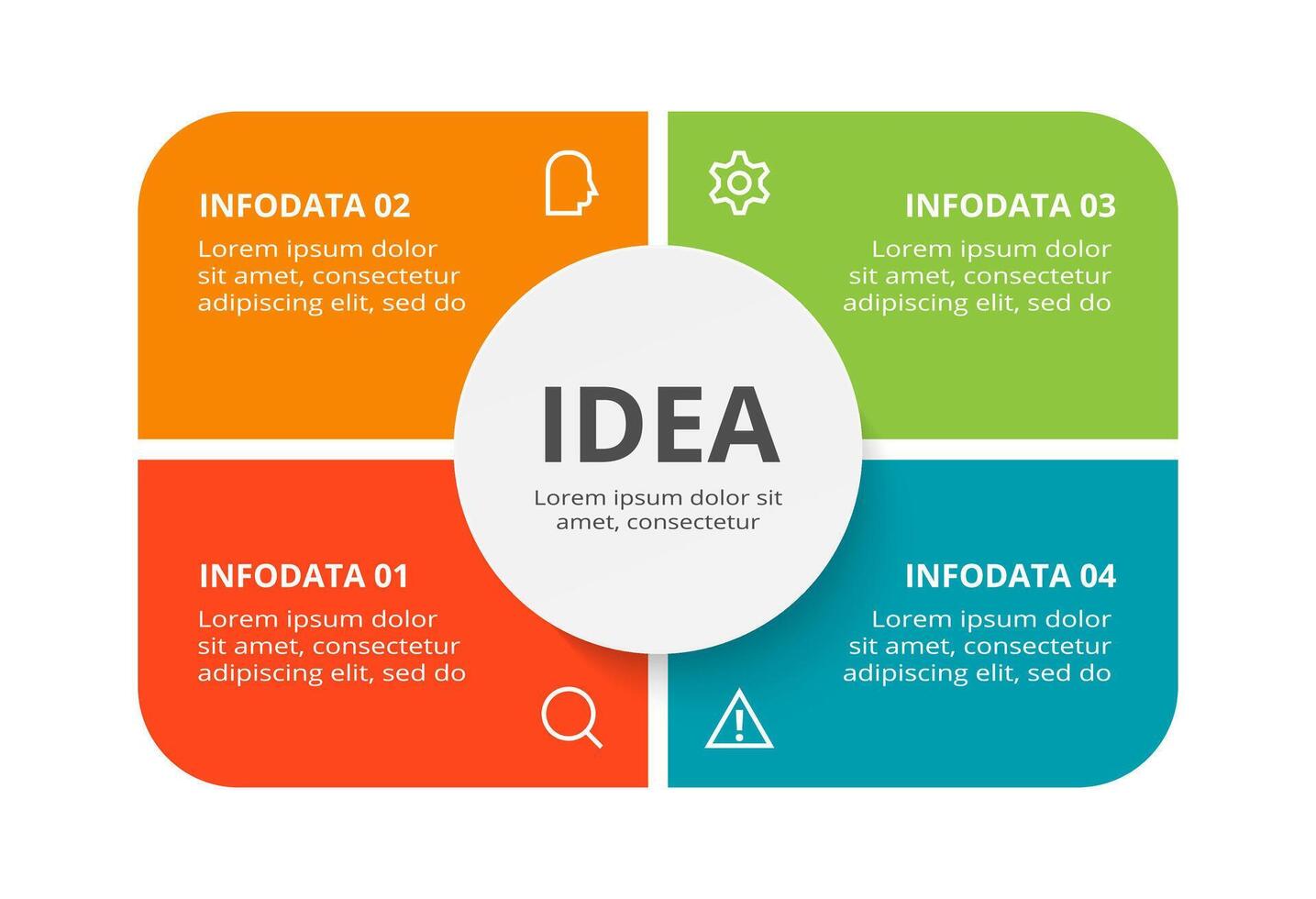 Creative concept for infographic with 4 steps, options, parts or processes. Business data visualization. vector