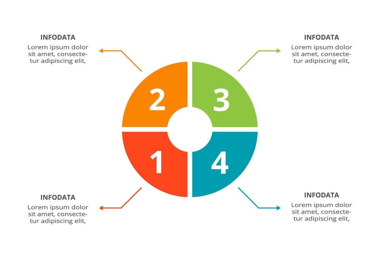 Creative concept for infographic with 4 steps, options, parts or processes. Business data visualization. vector