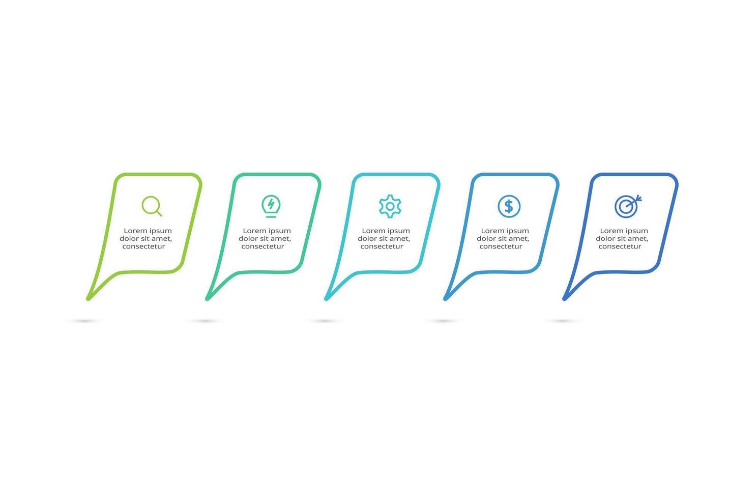 Creative concept for infographic with 5 steps, options, parts or processes. Business data visualization. vector