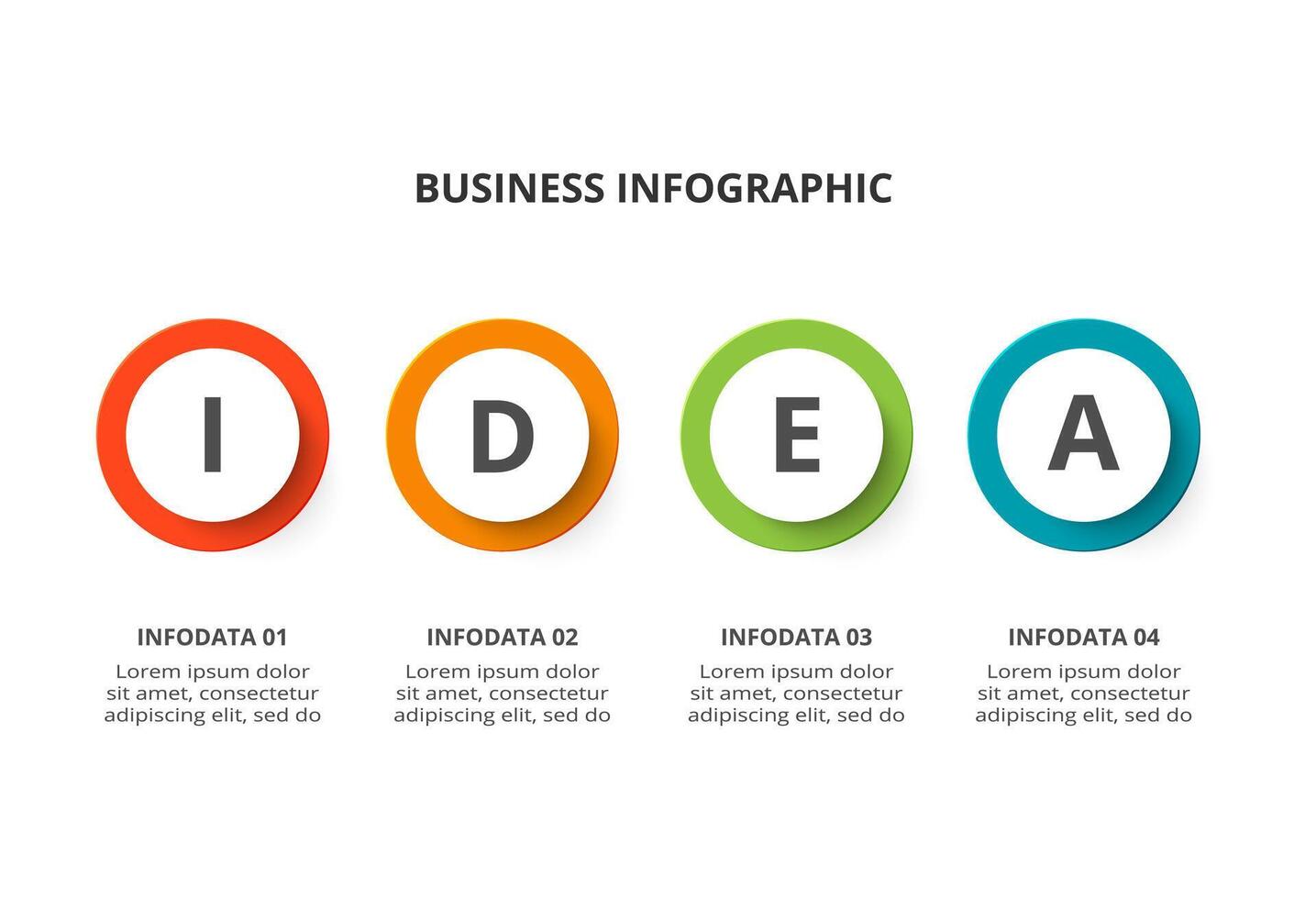 Creative concept for infographic with 4 steps, options, parts or processes. Business data visualization. vector