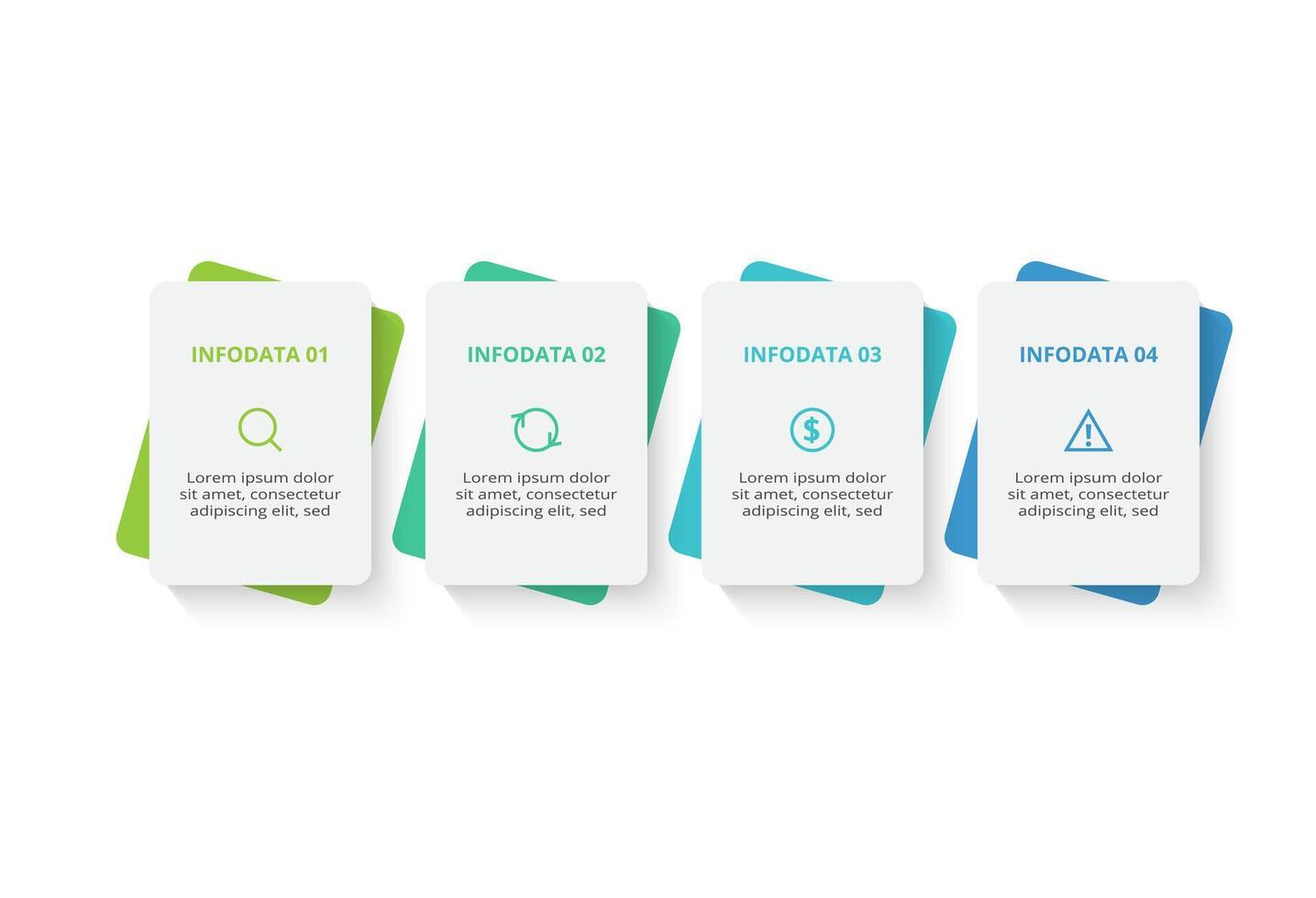 Creative concept for infographic with 4 steps, options, parts or processes. Business data visualization. vector