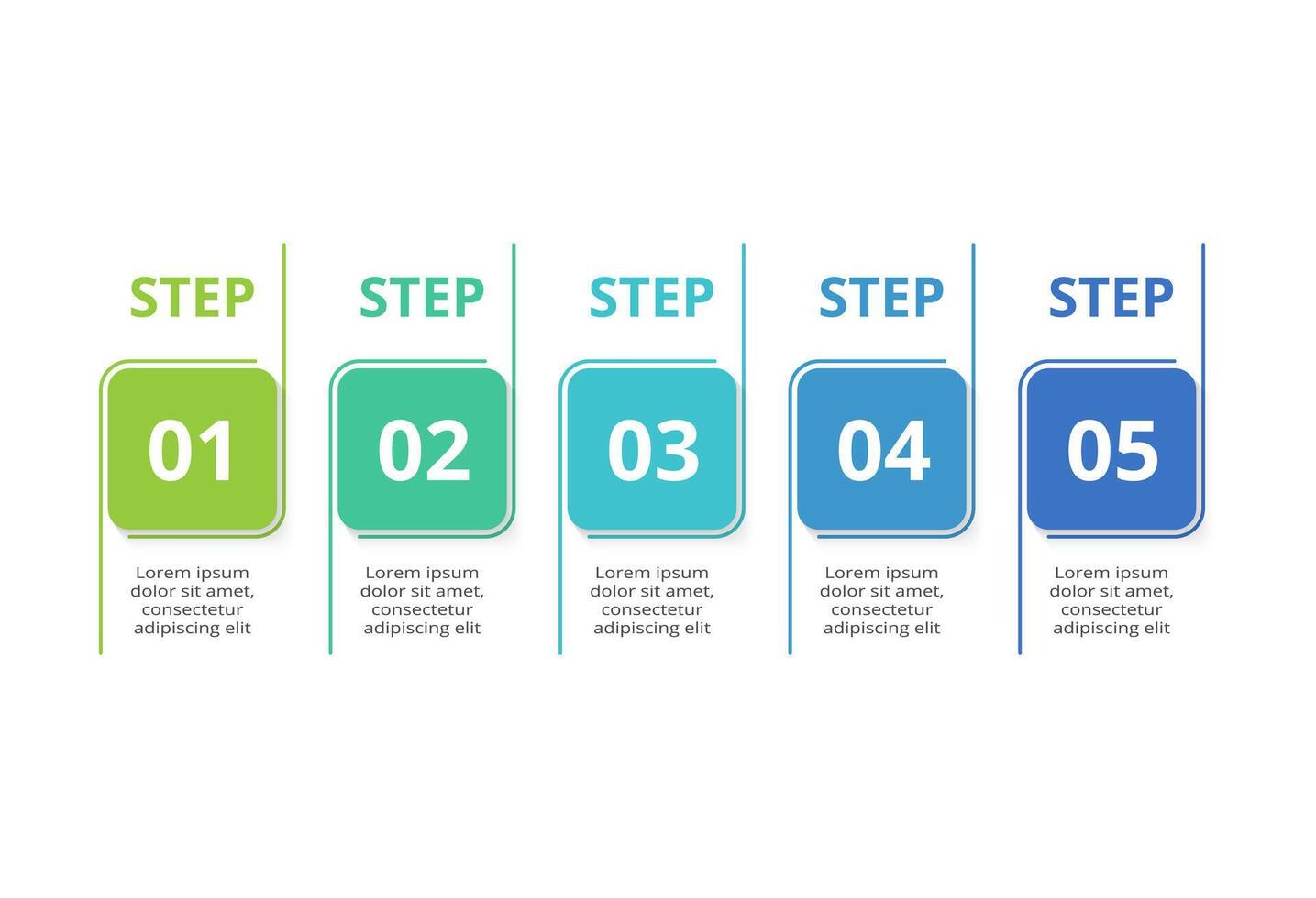 Creative concept for infographic with 5 steps, options, parts or processes. Business data visualization. vector