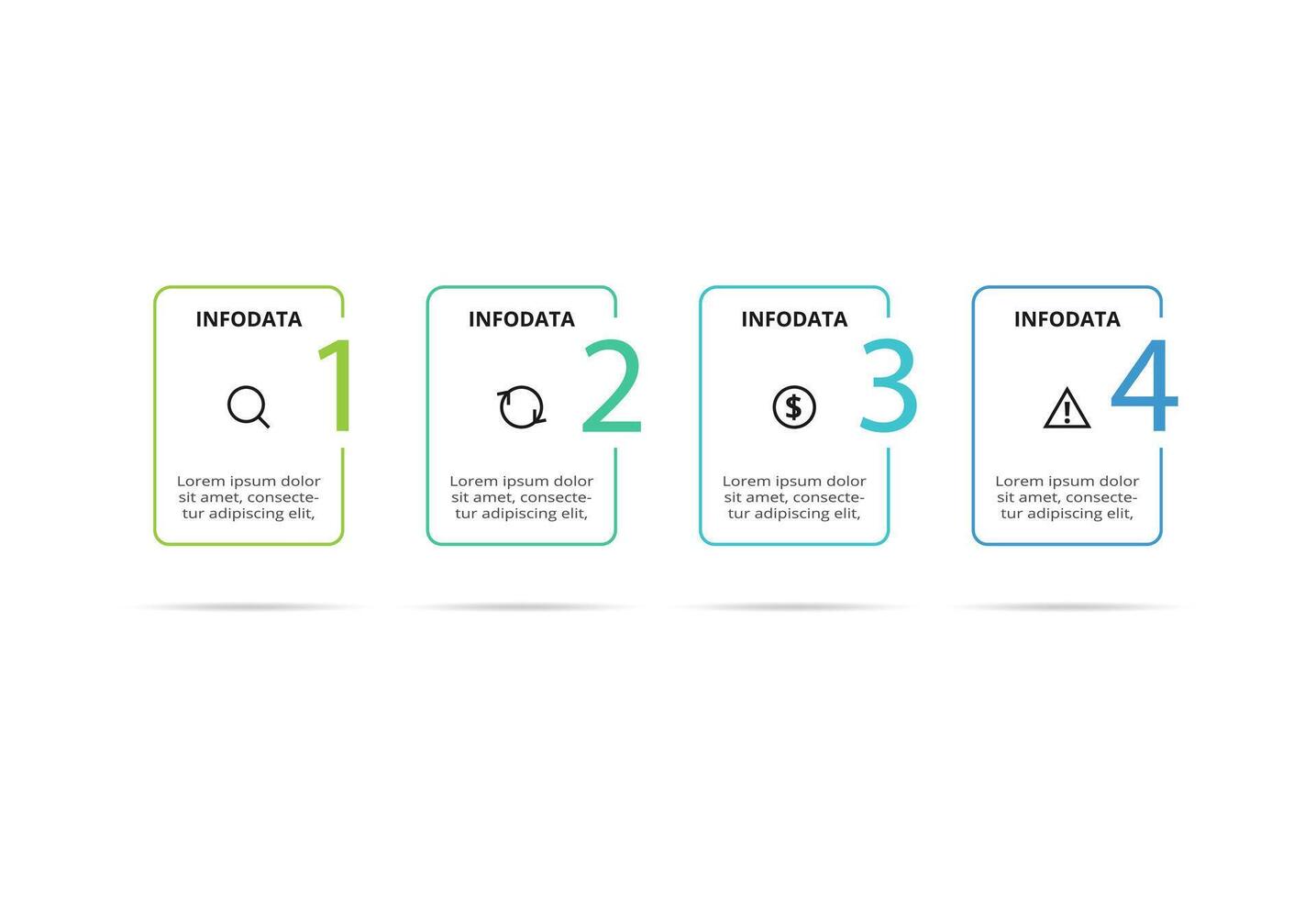 Creative concept for infographic with 4 steps, options, parts or processes. Business data visualization. vector