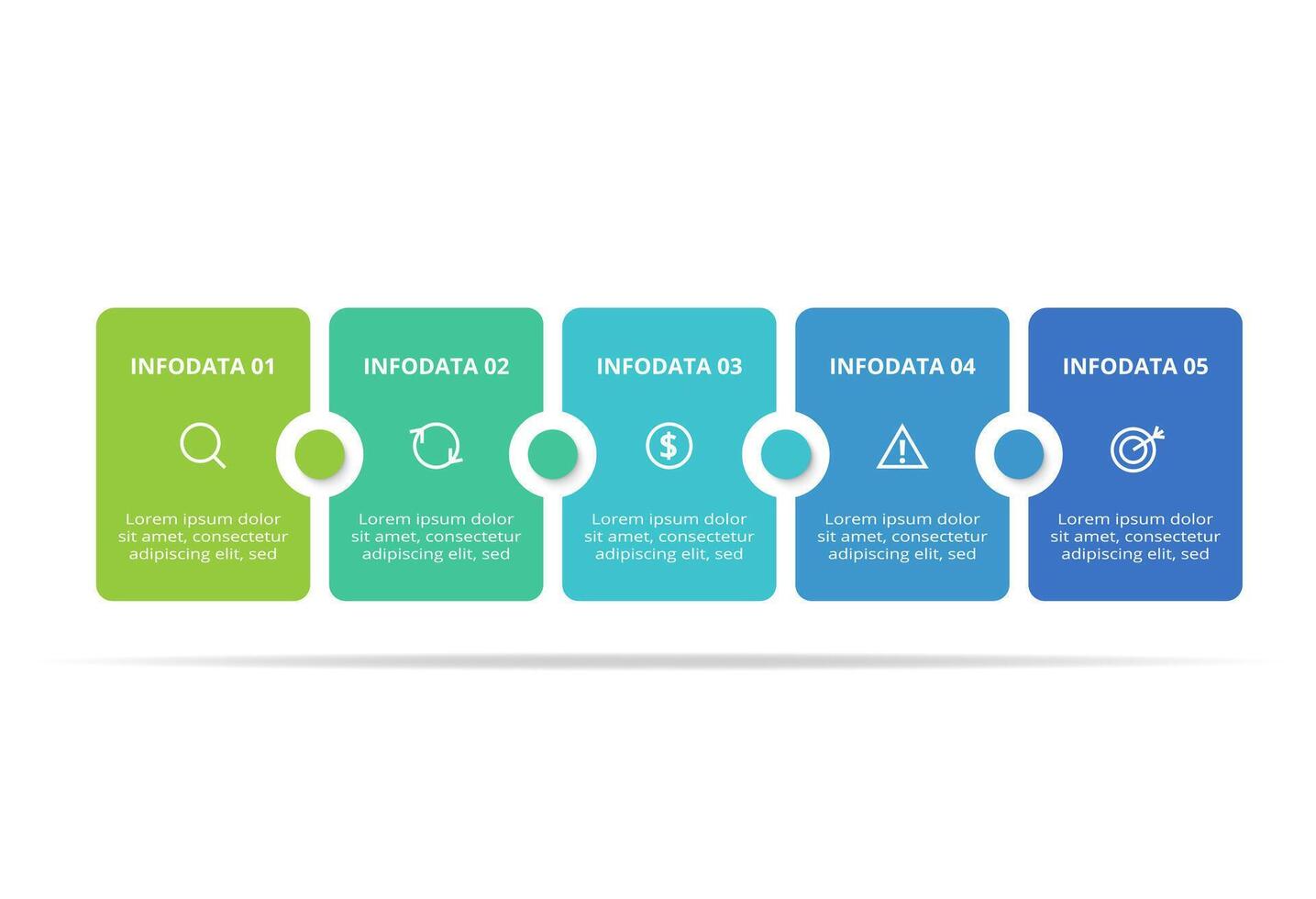 Creative concept for infographic with 5 steps, options, parts or processes. Business data visualization. vector