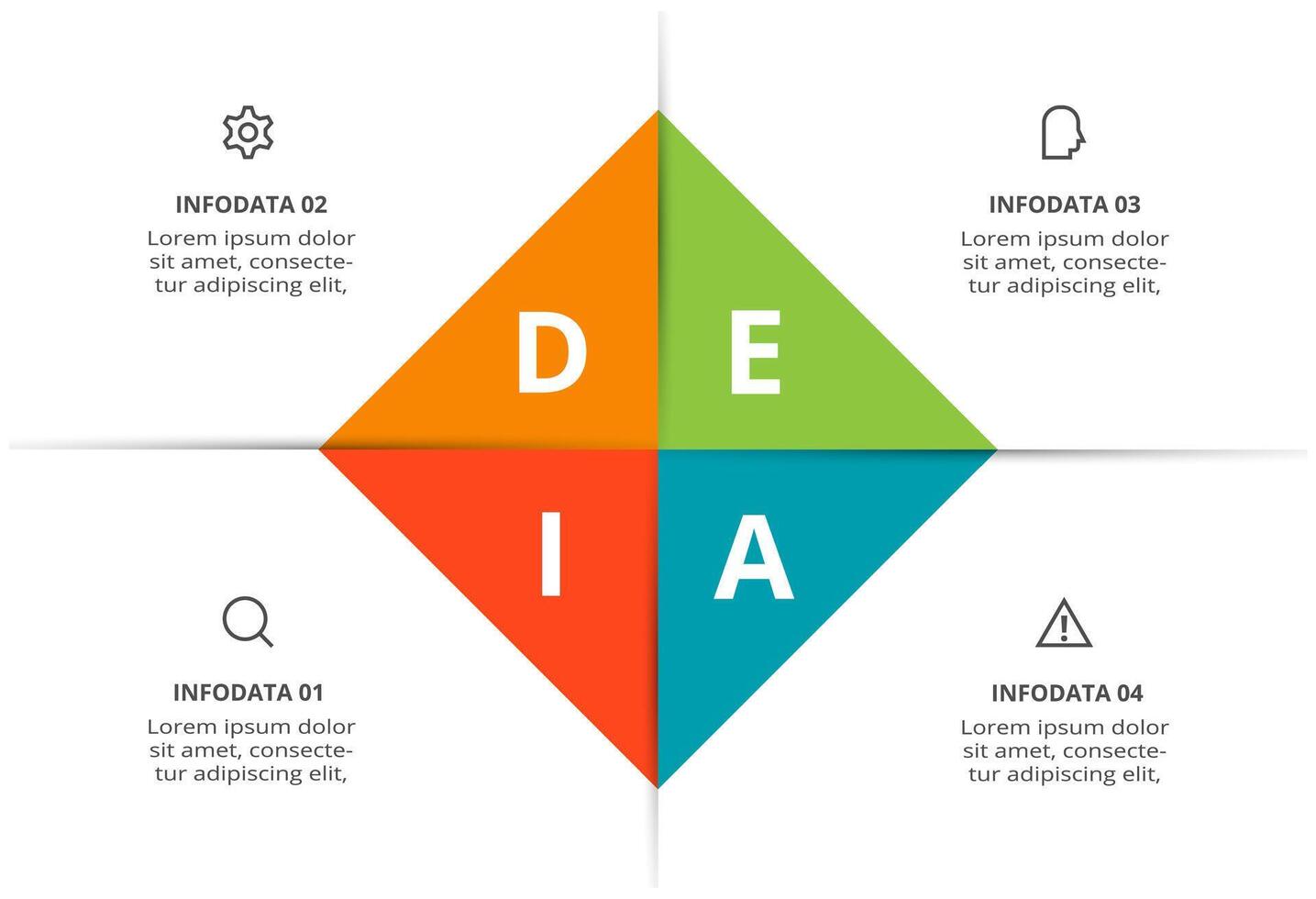 Creative concept for infographic with 4 steps, options, parts or processes. Business data visualization. vector