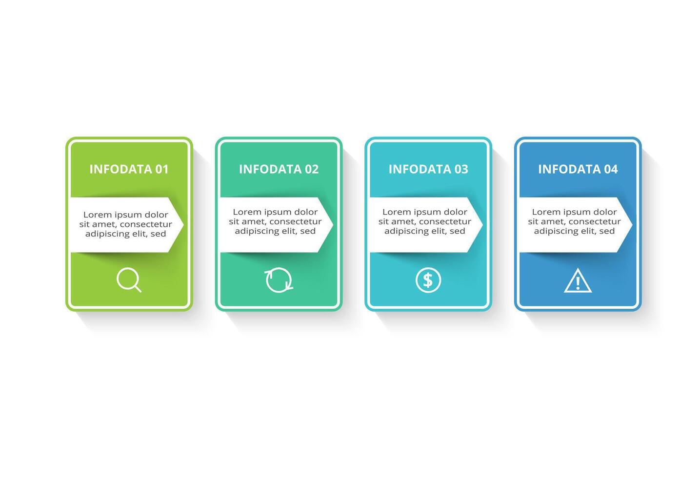 Creative concept for infographic with 4 steps, options, parts or processes. Business data visualization. vector