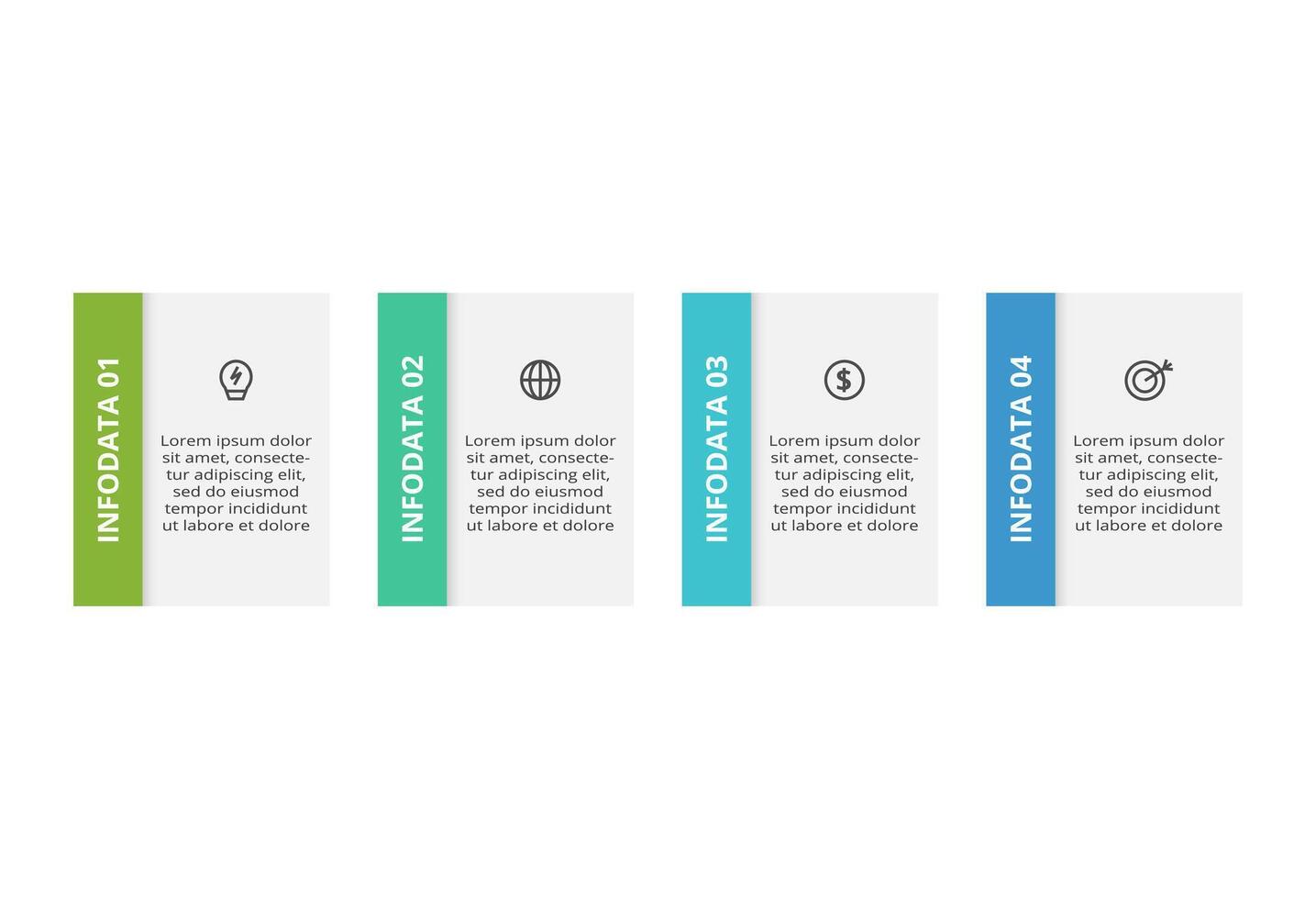 Creative concept for infographic with 4 steps, options, parts or processes. Business data visualization. vector
