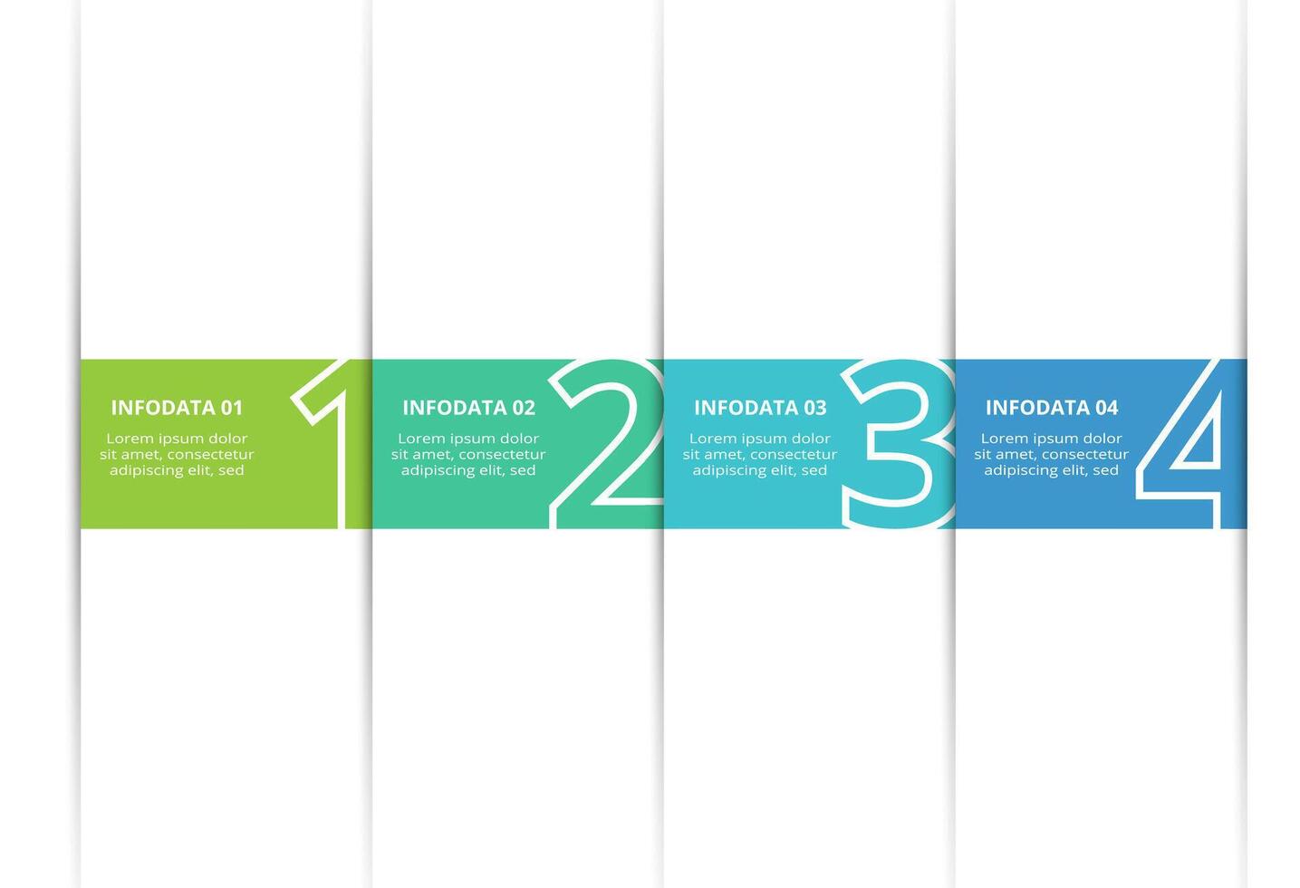 Creative concept for infographic with 4 steps, options, parts or processes. Business data visualization. vector