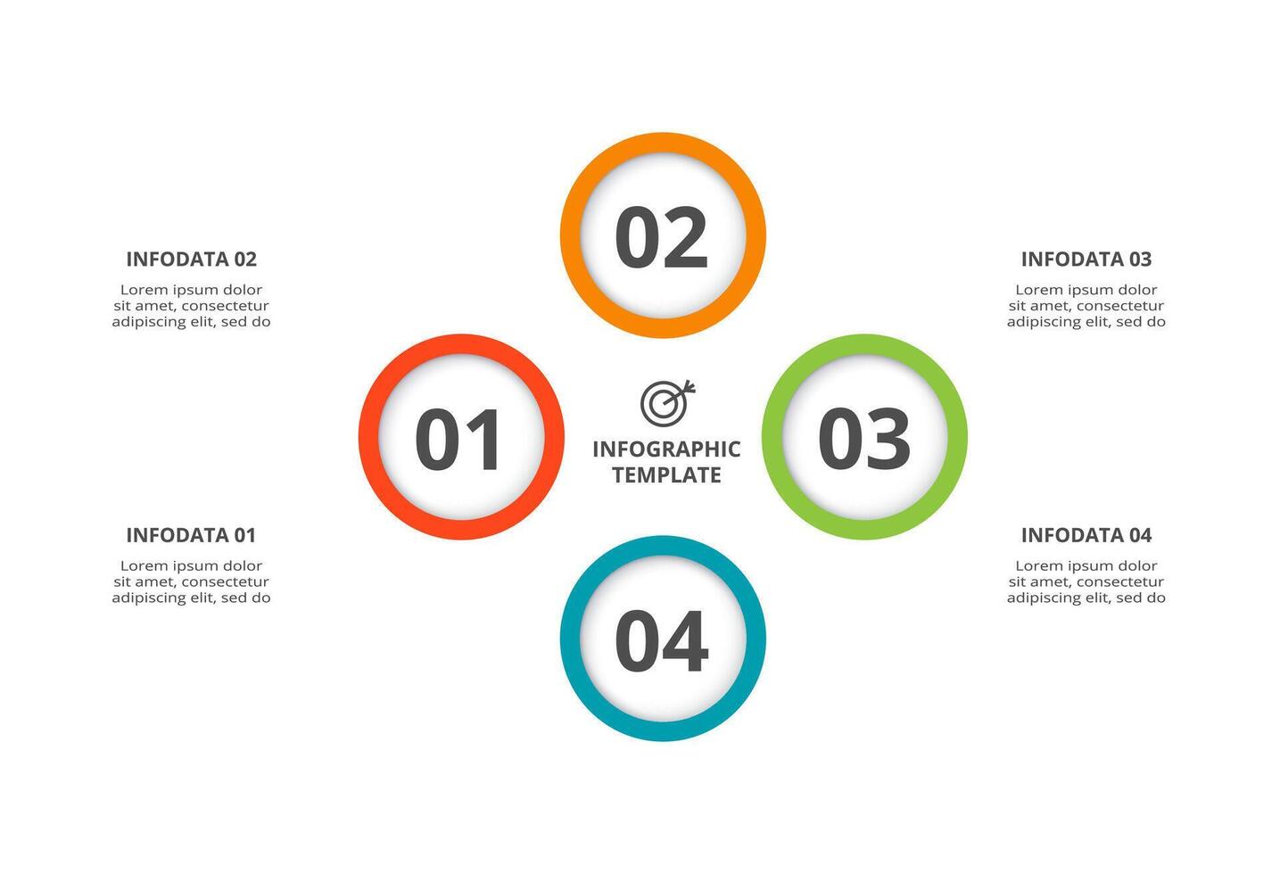 Creative concept for infographic with 4 steps, options, parts or processes. Business data visualization. vector