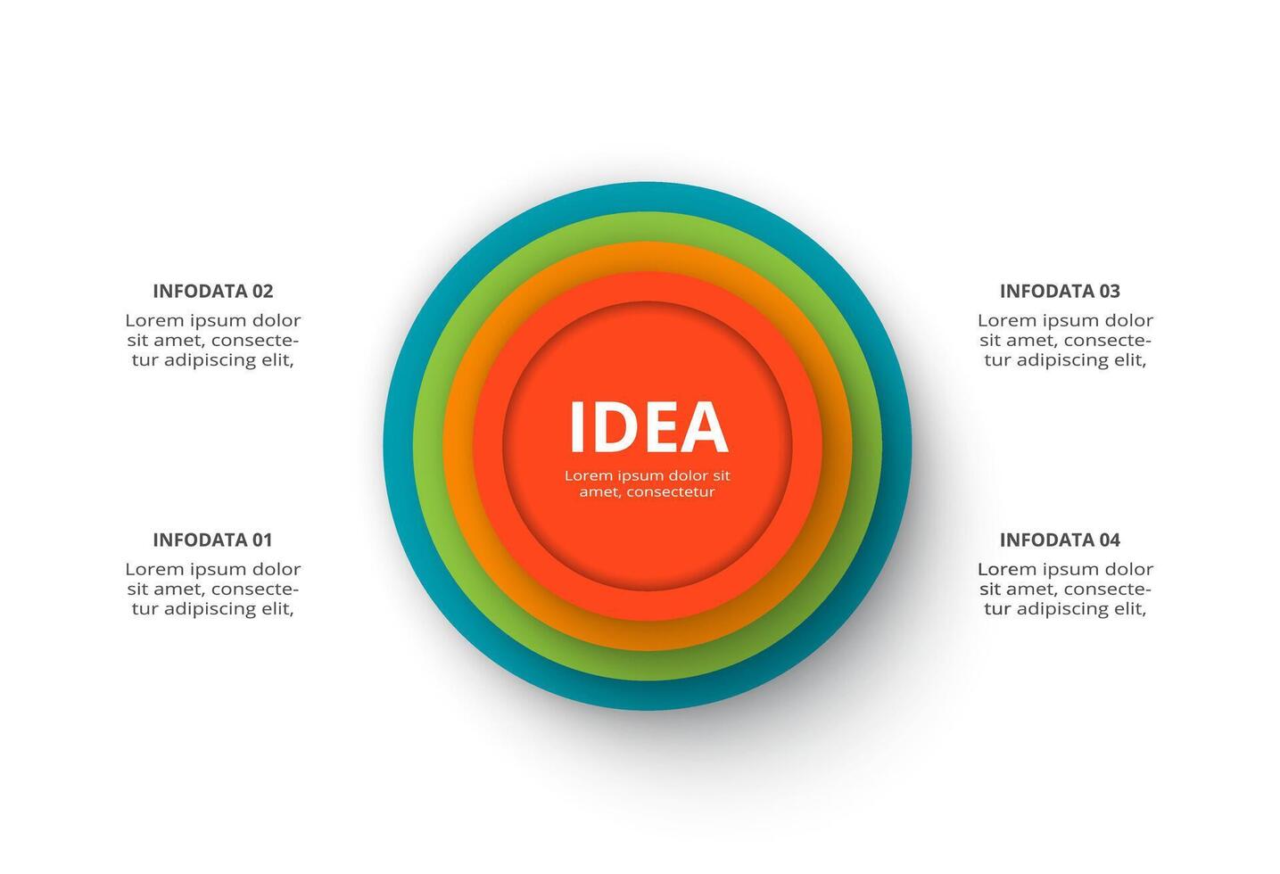 Creative concept for infographic with 4 steps, options, parts or processes. Business data visualization. vector