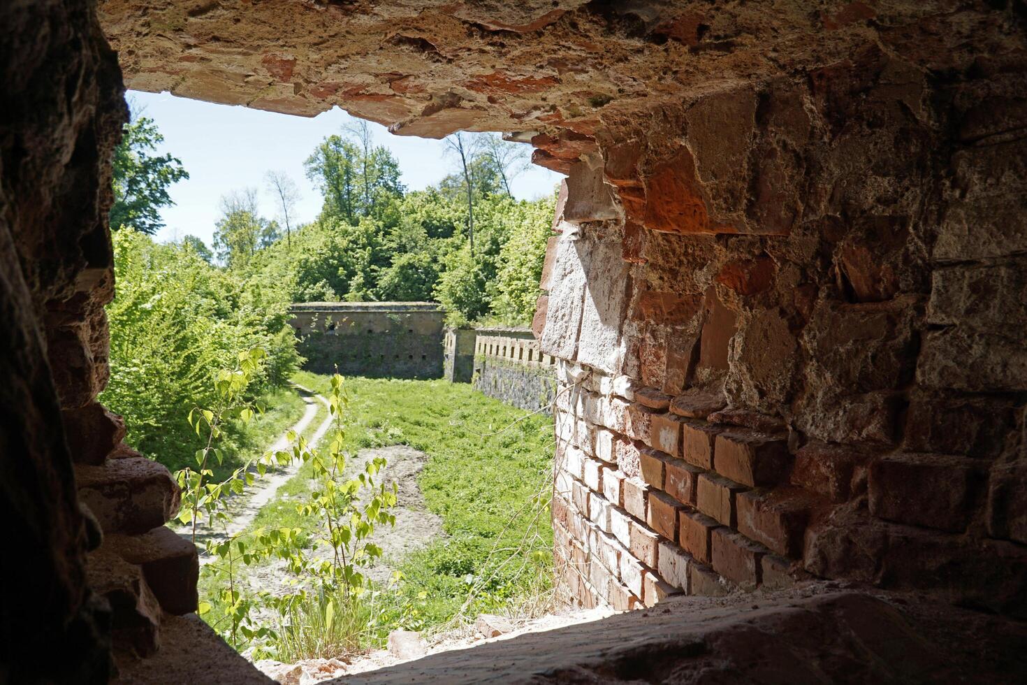 Gizycko, Poland - May 13th 2024 - Window in defensive walls - Former Prussian Boyen Fortress photo