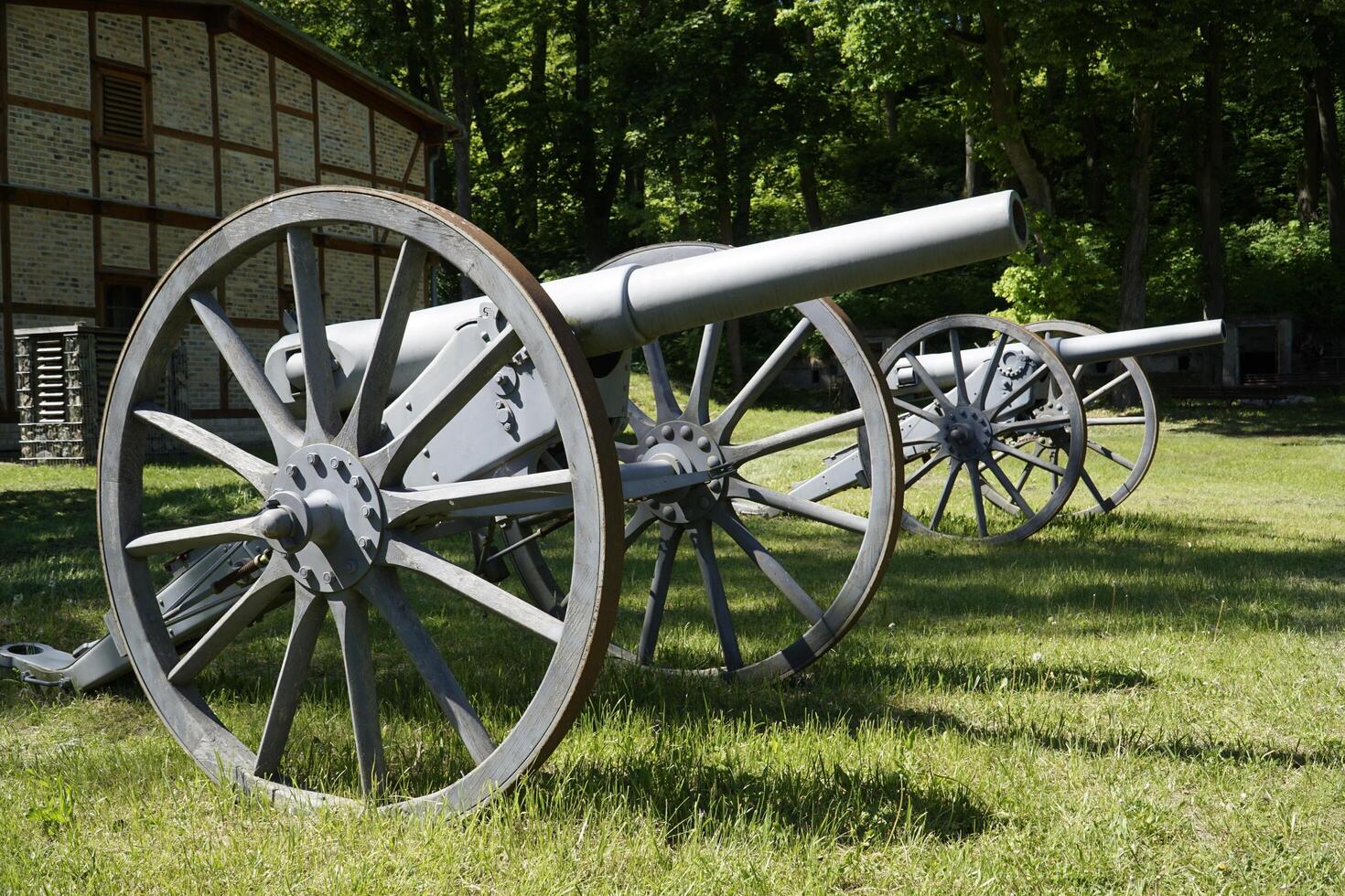 Gizycko, Poland - May 13th 2024 - Cannons at former Prussian Boyen Fortress photo