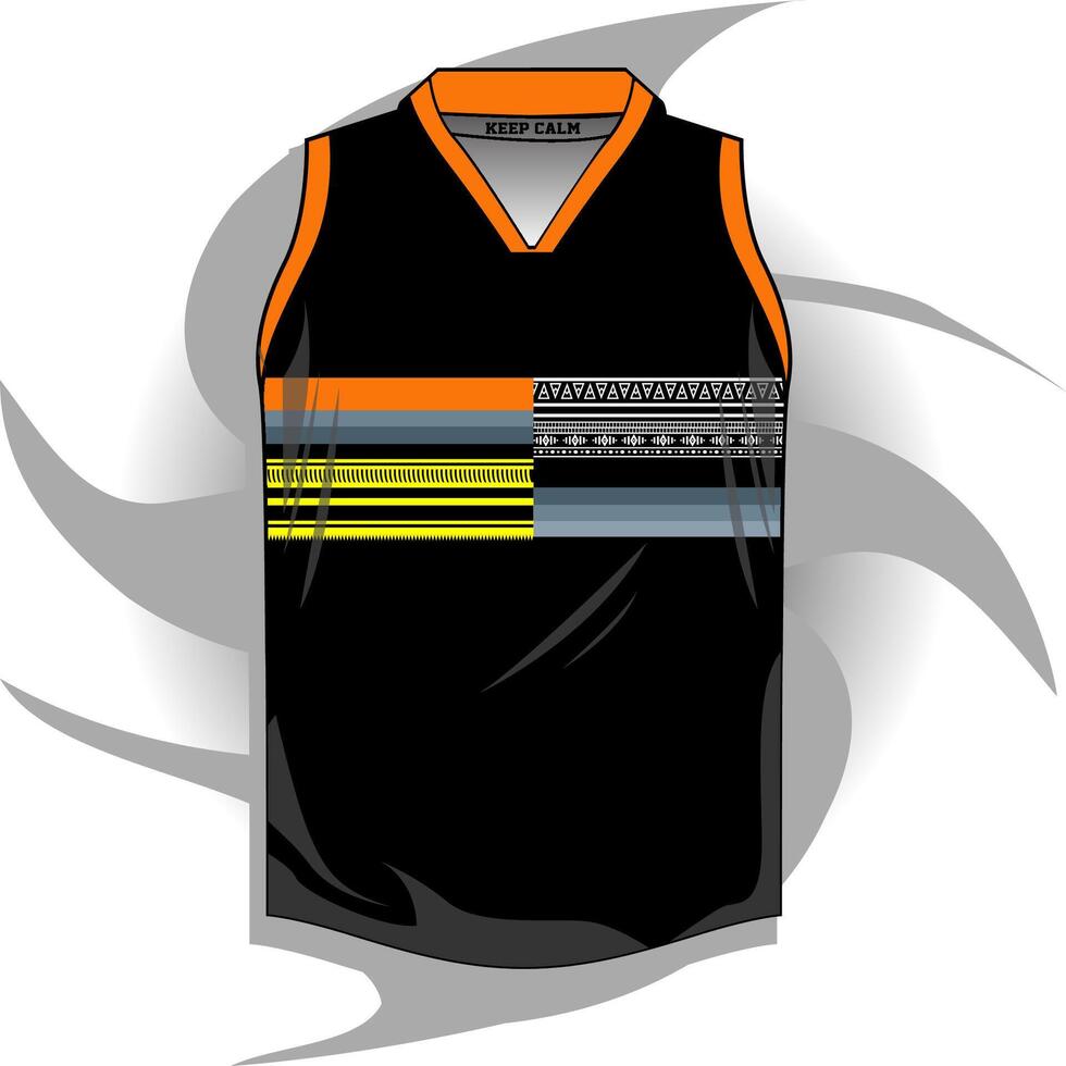 Background , jersey sport shirt template design for soccer Sport, basket ball, running uniform in front view, design very simple and easy to custom vector