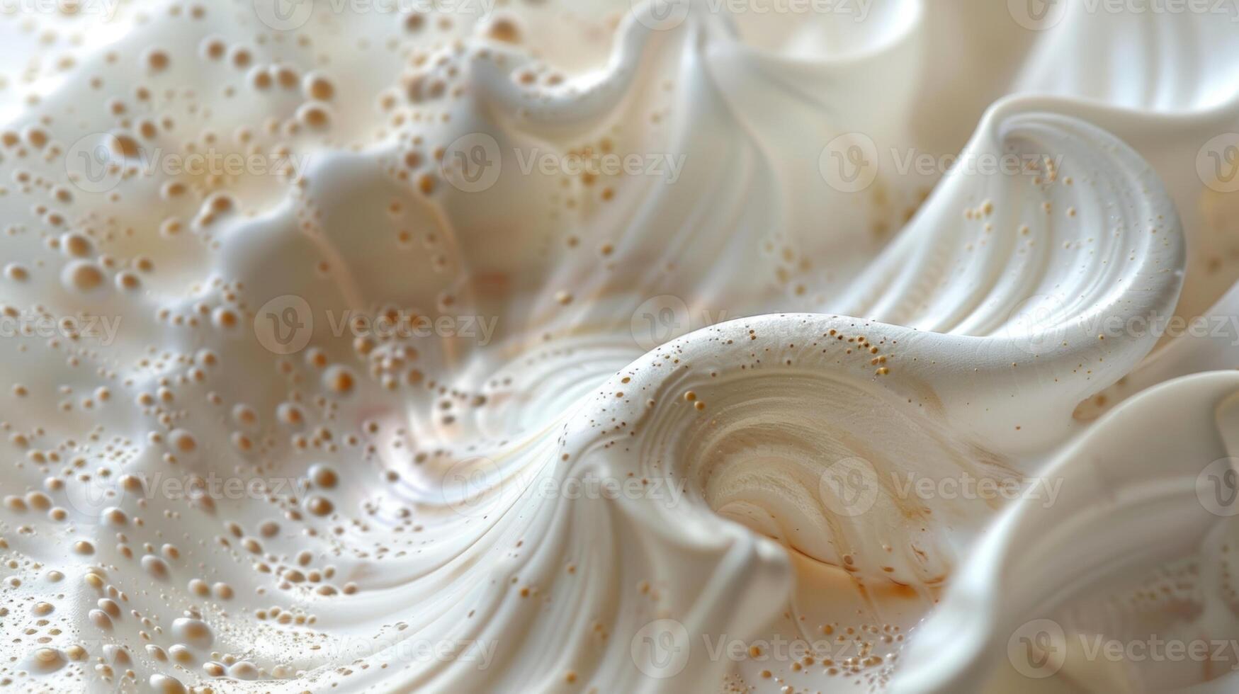 A magnified view of a smooth seashell showcasing its faint speckles and a subtle swirling pattern photo