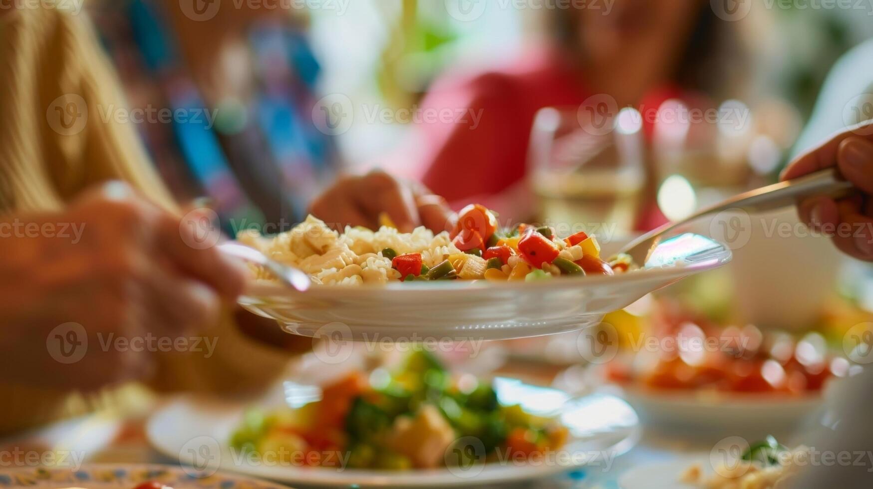 Group members sharing a meal together after a support group meeting fostering a sense of community and camaraderie photo