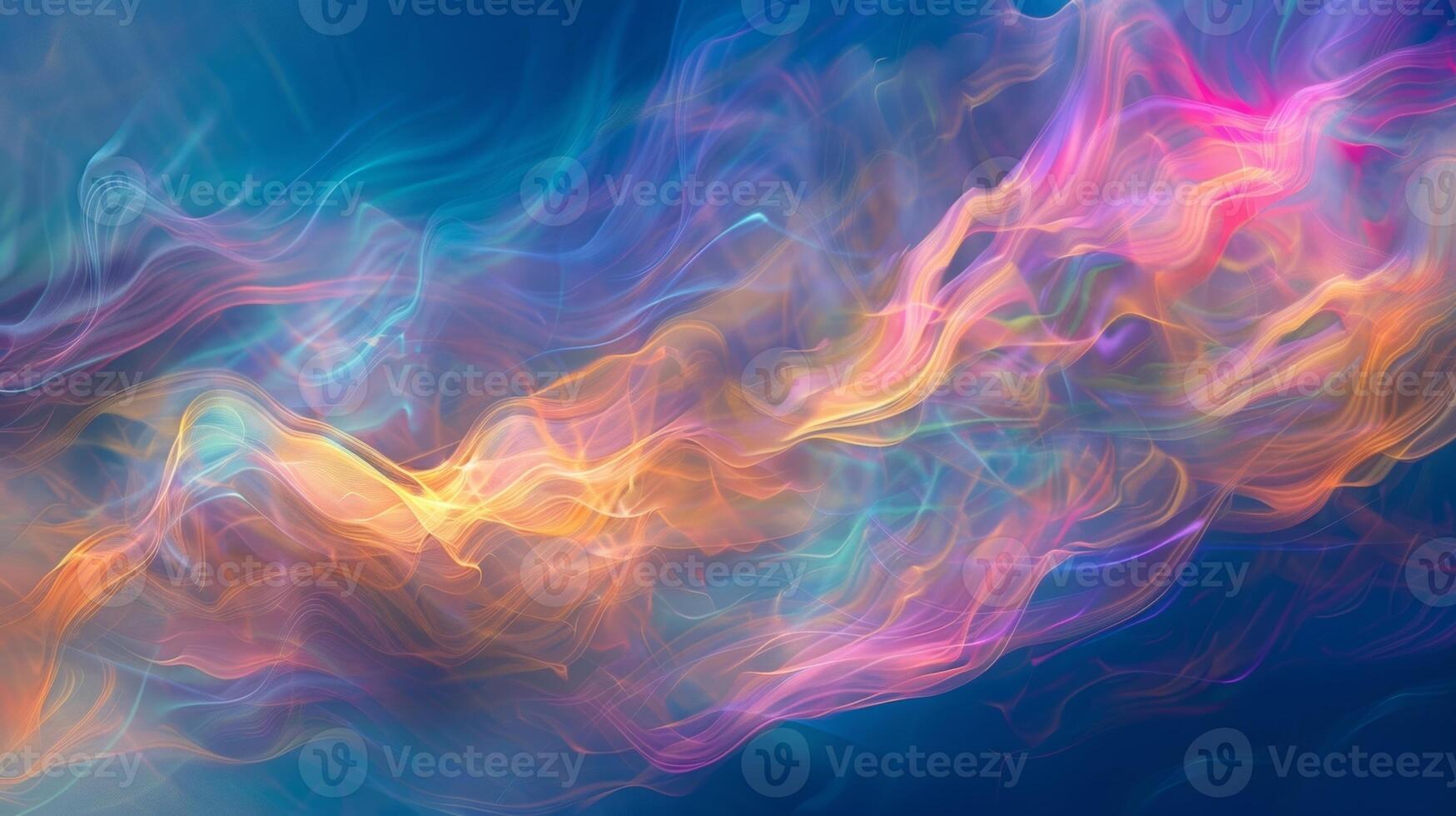 Wispy trails of iridescent clouds swirl around in a chaotic and mesmerizing pattern creating a breathtaking sight photo