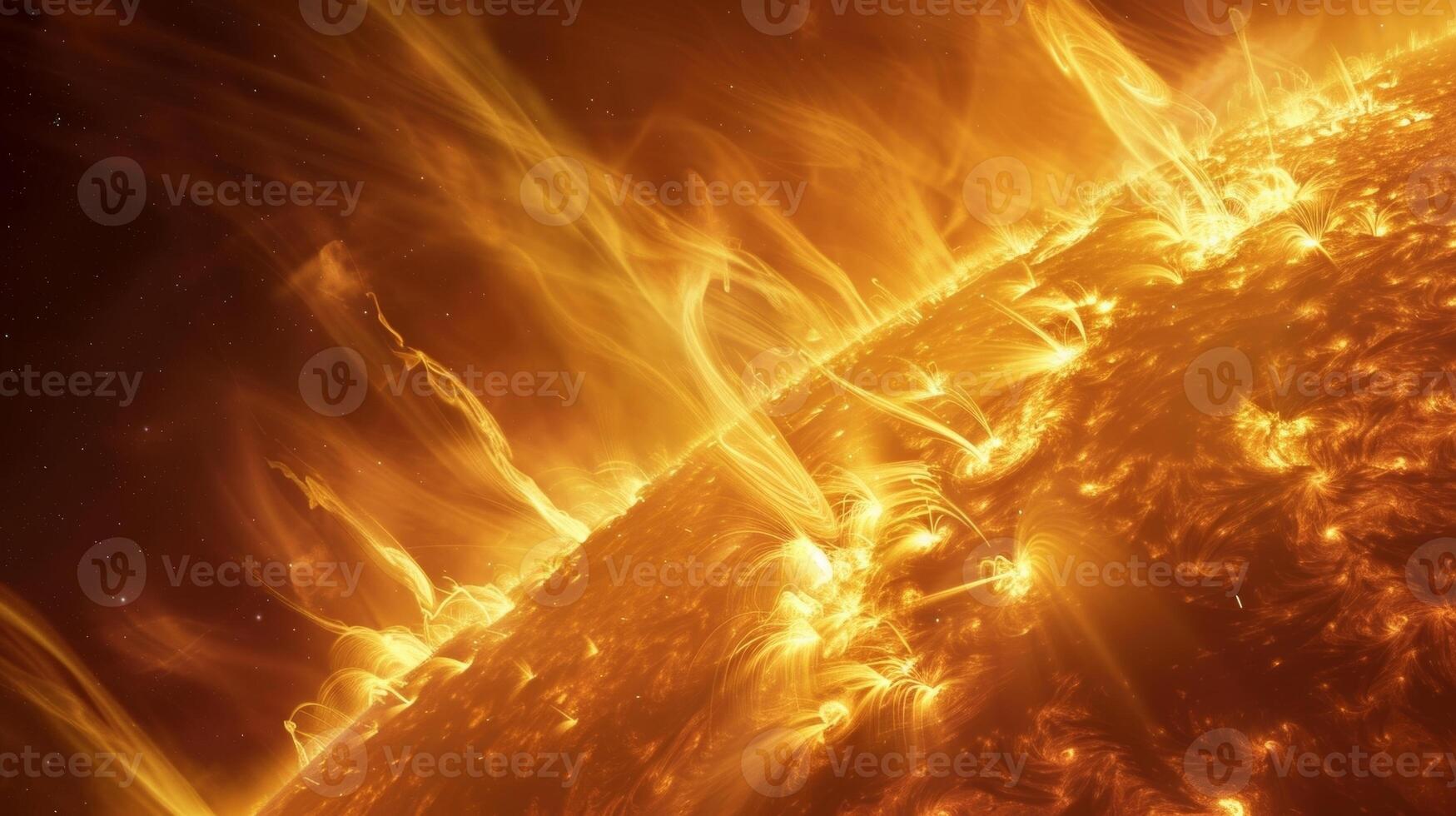 Rays of light burst forth from the sun creating a breathtaking scene of solar pillars photo