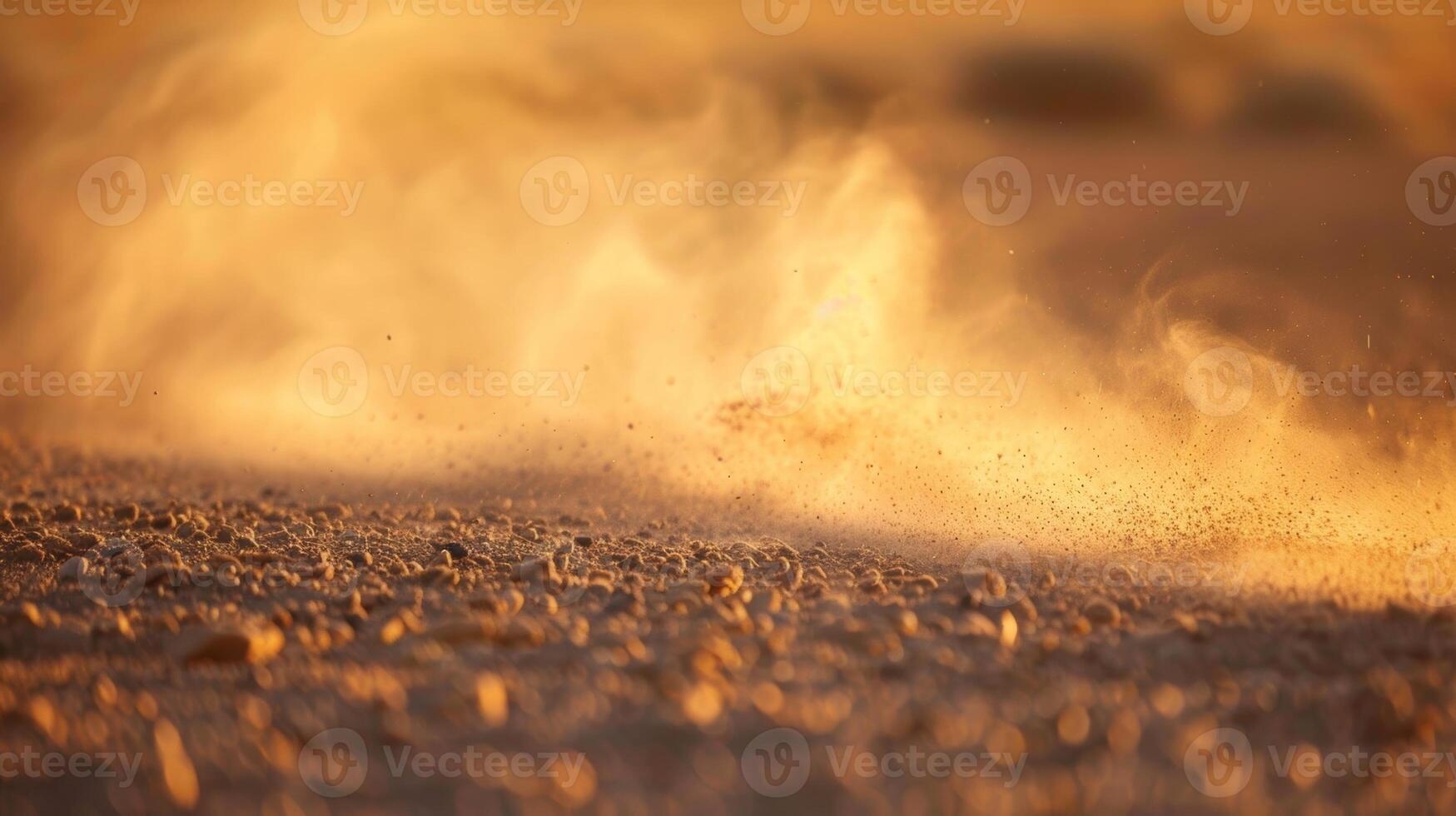 Mesmerizing patterns created by a dust devil as it gracefully glides across the desert photo