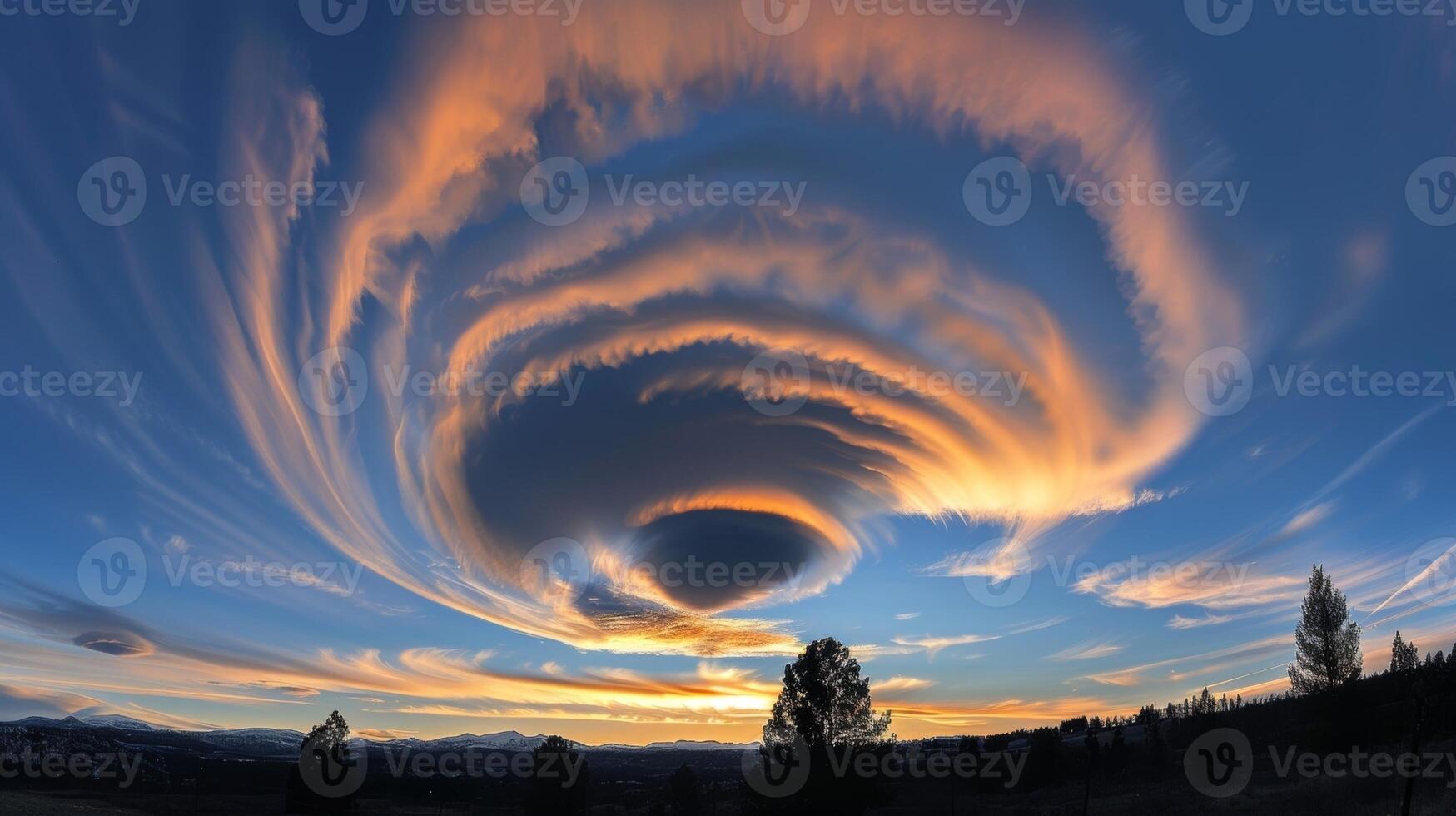The mesmerizing phenomenon of circumhorizontal arcs caused by sunlight passing through wispy clouds photo