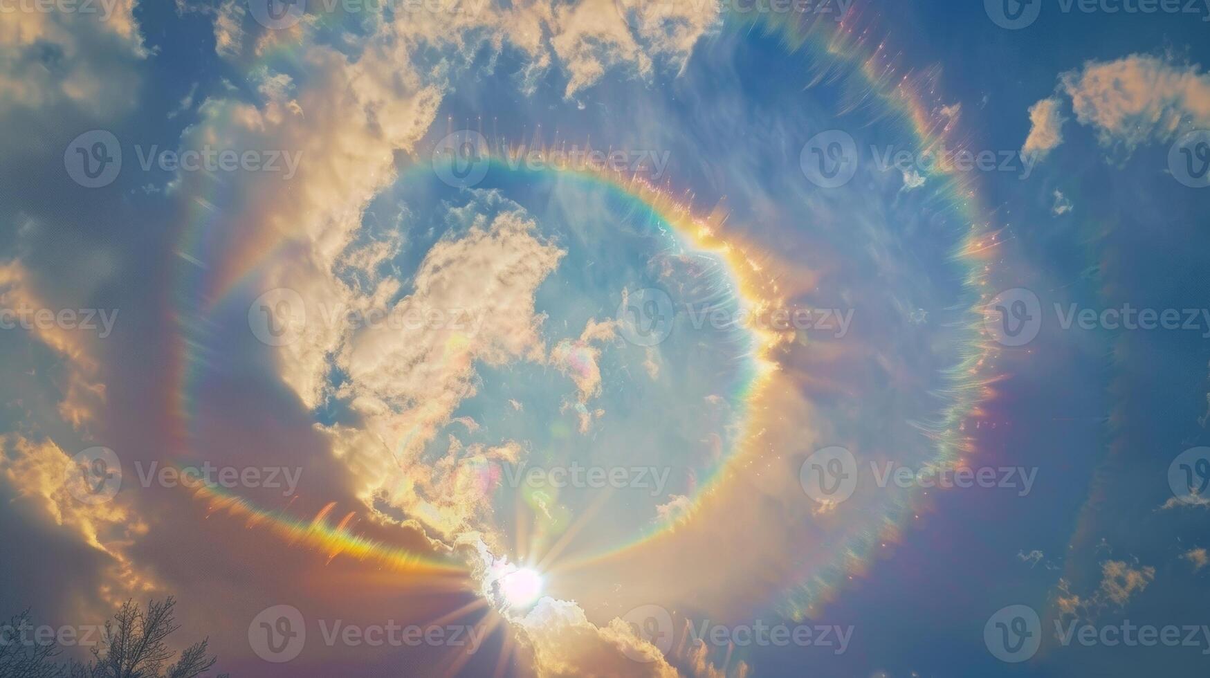 A magical moment captured of a rainbow formed within the sun dogs adding another layer of beauty to the already stunning display photo
