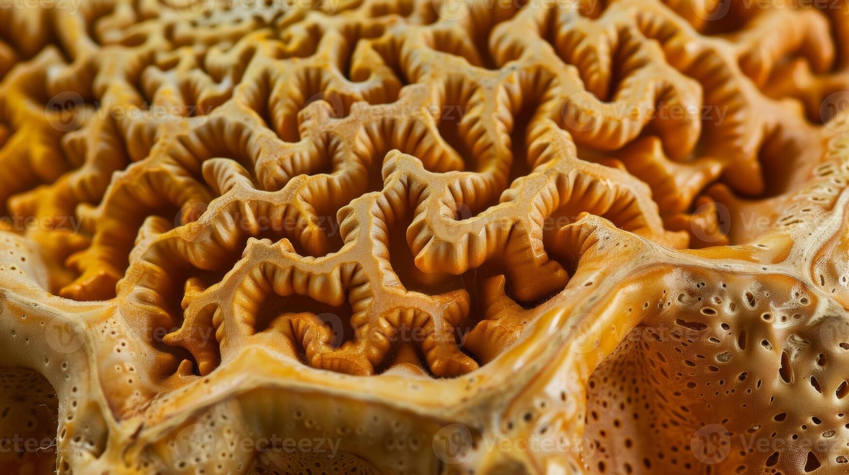 The intricate network of ridges and bumps on the bly gourd resembling a maze or a complex puzzle photo