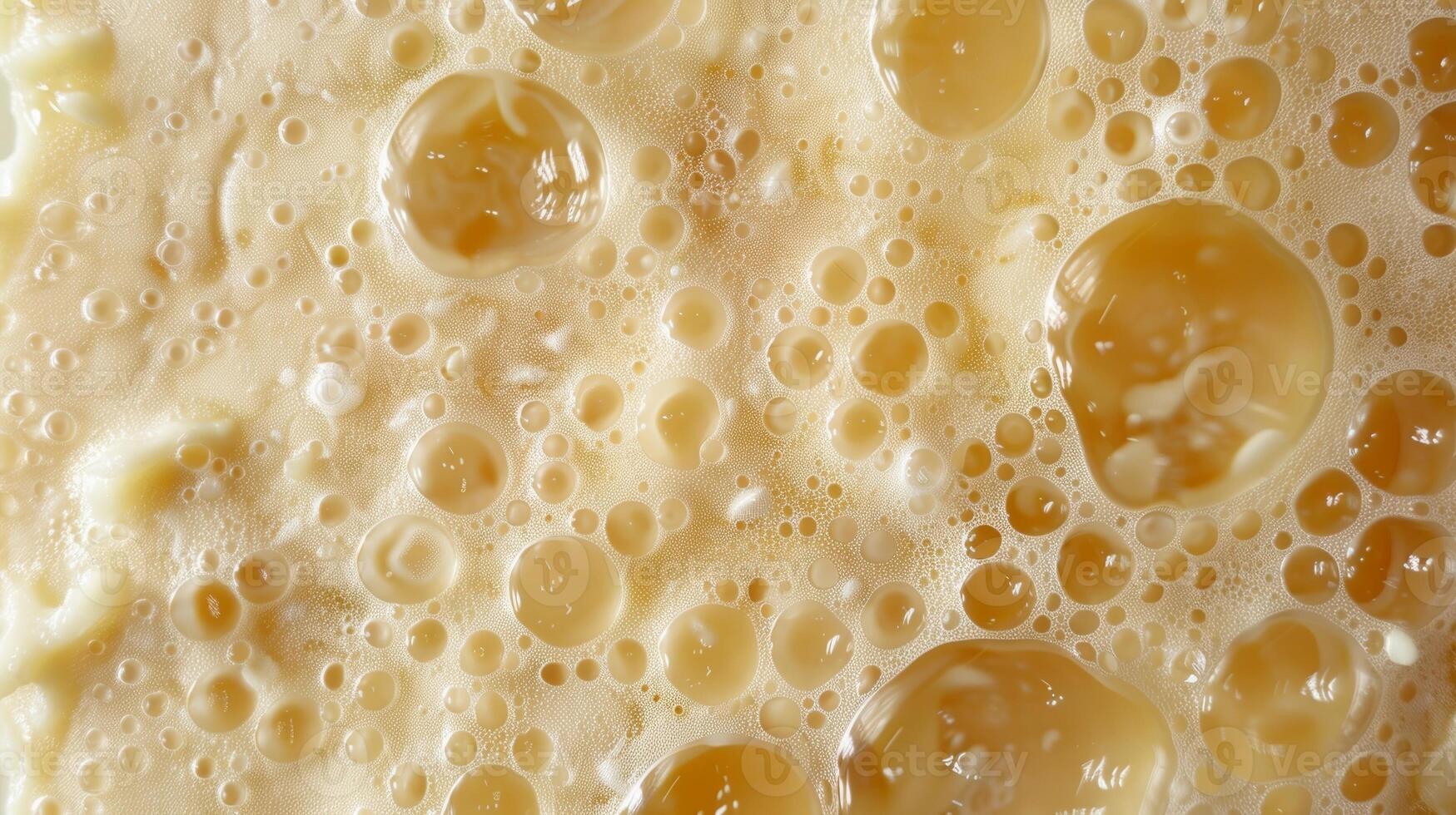 The top layer of a candle with tiny air bubbles creating a bumpy and uneven texture photo