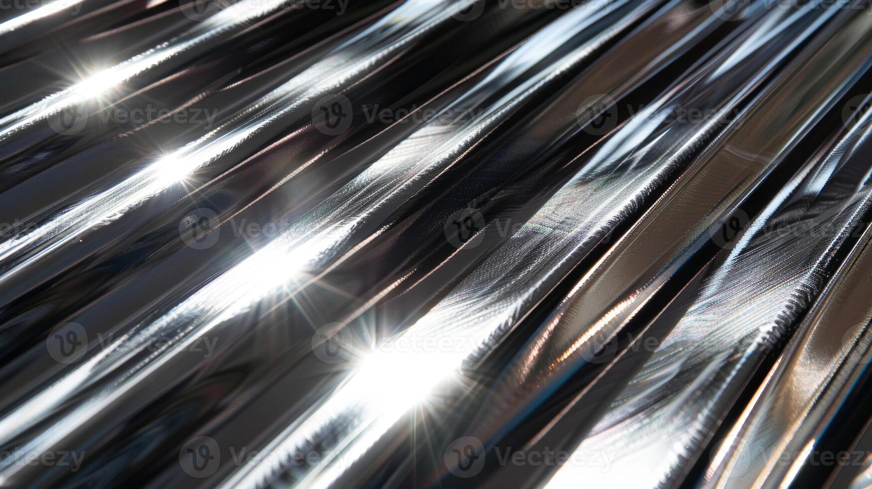Crisscrossing metal ridges Rays of sunlight reflecting off shiny metal ridges on the heat exchanger fins create a mesmerizing pattern of overlapping lines photo