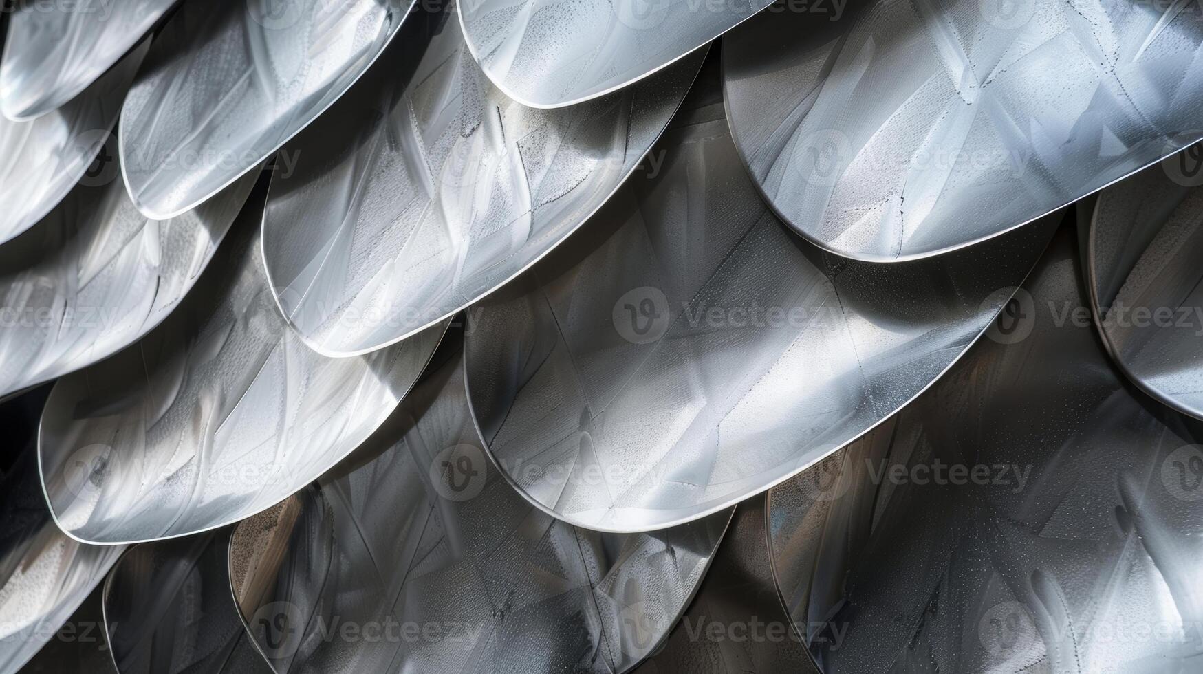 Scaly aluminum surface The fins are made of smooth and shiny aluminum that almost resembles the texture of scales adding a visually interesting touch to the overall structure photo