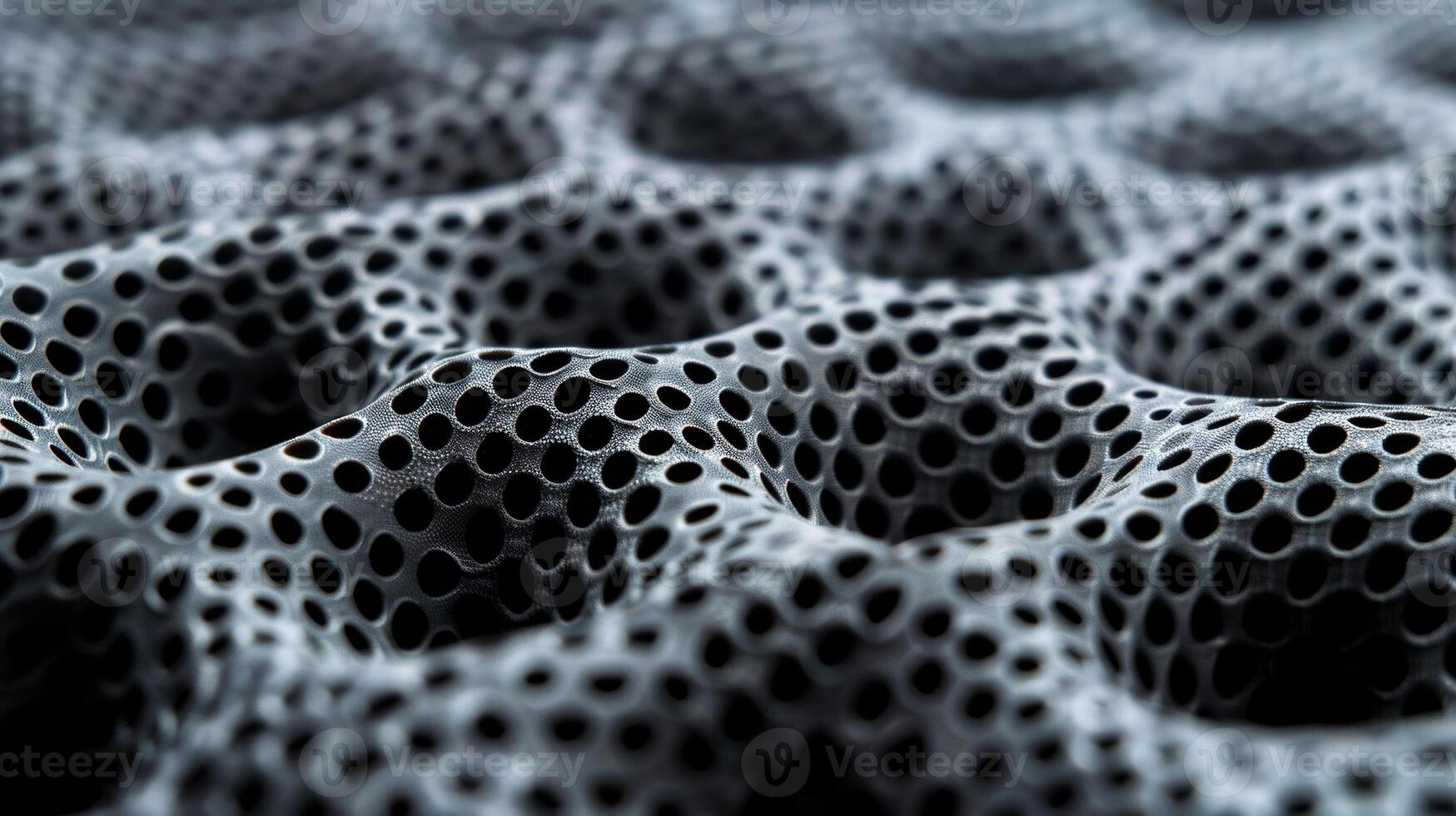 Similar to a honeycomb this synthetic rubber texture allows for air pockets within the material creating a lightweight and breathable surface that retains remarkable strength photo