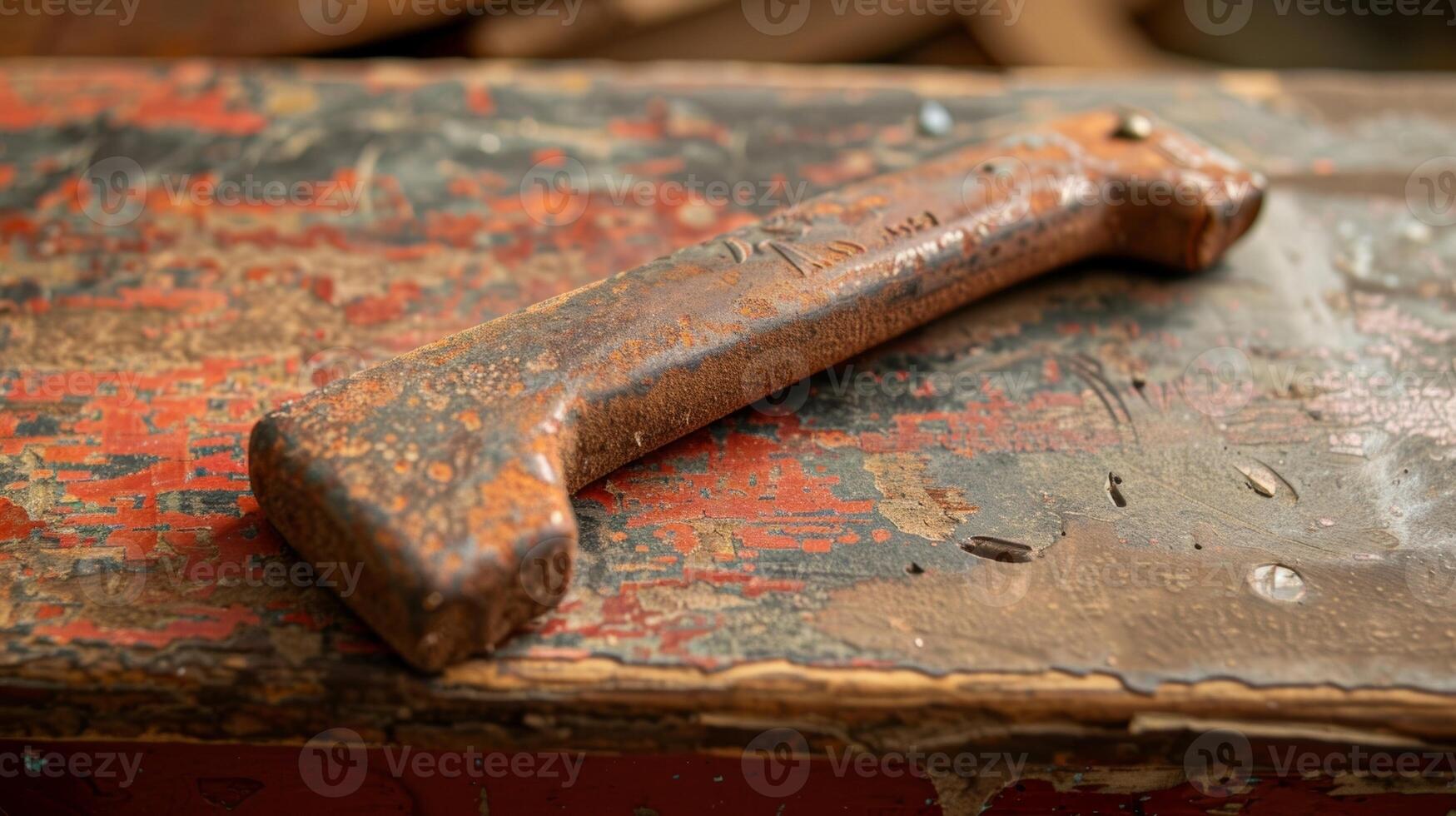 A worn plastic handle with faded coloring and a smooth almost slippery surface from countless hours of hands gripping and sliding photo