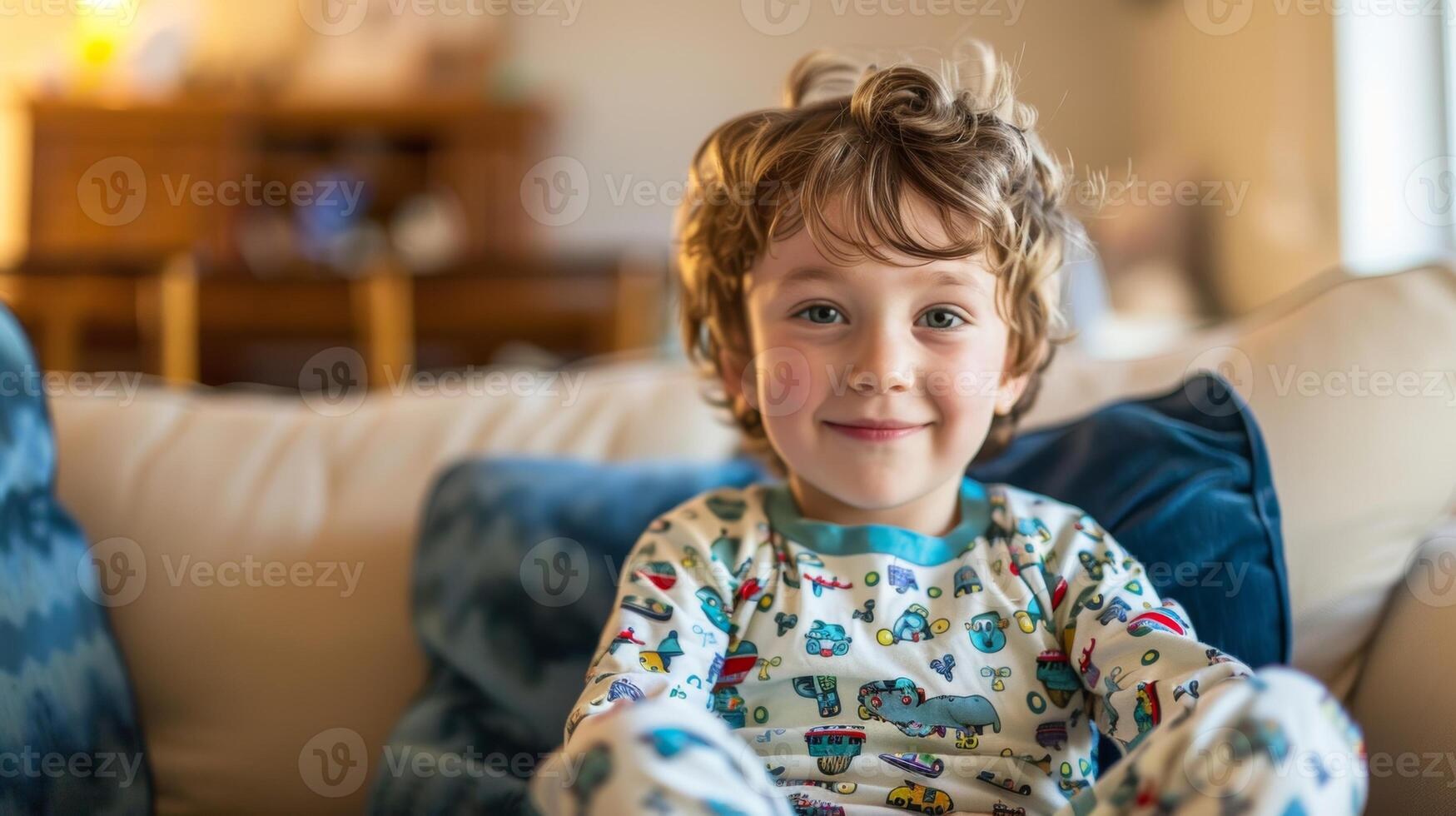 A child with sensory processing disorder wearing soft tagless clothing that provides them with comfort and independence photo